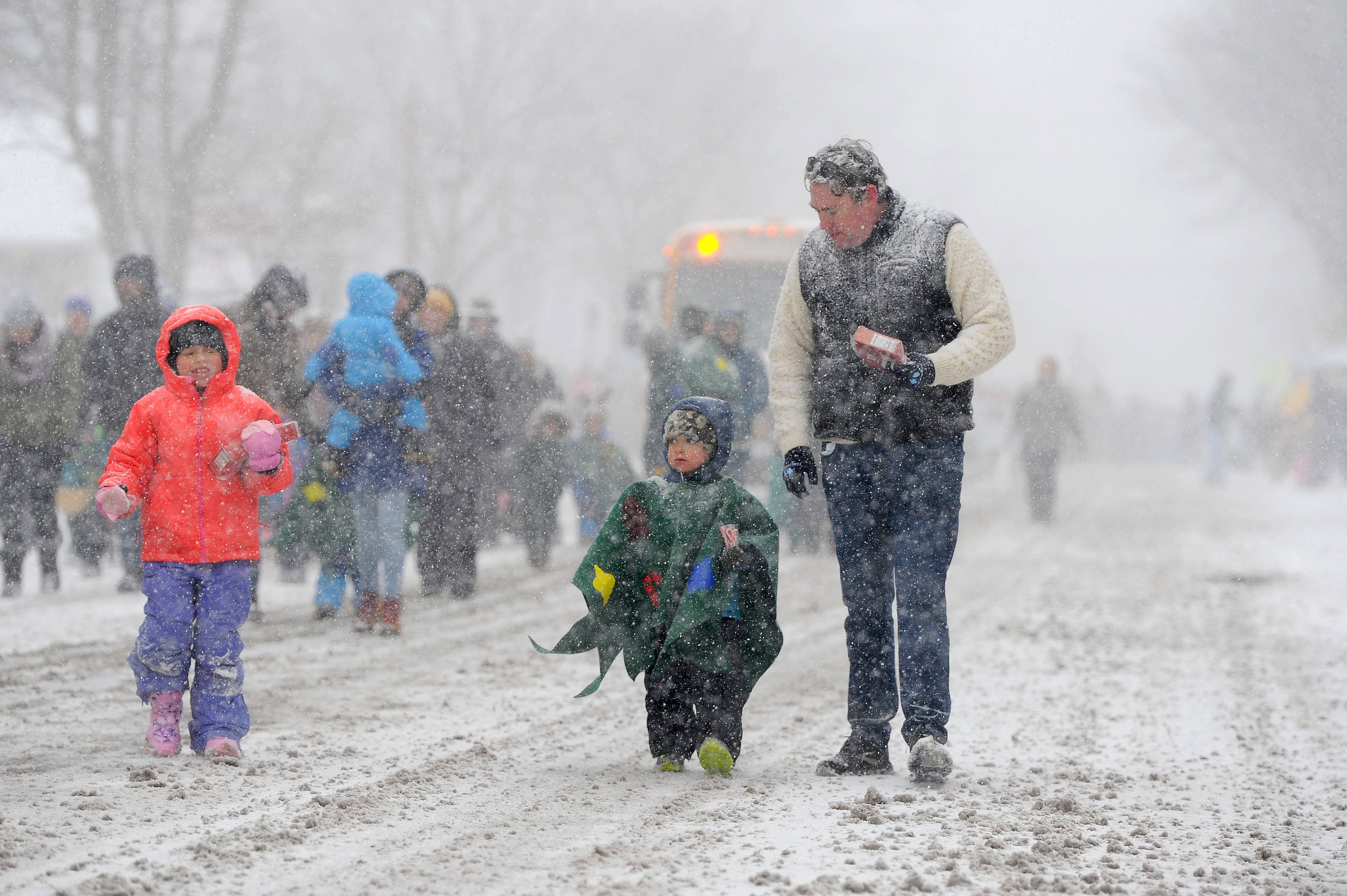 A November 2024 snowstorm in New York closed down a 145km stretch of highway and dumped copious amounts of snow on the region. Photo: AFP