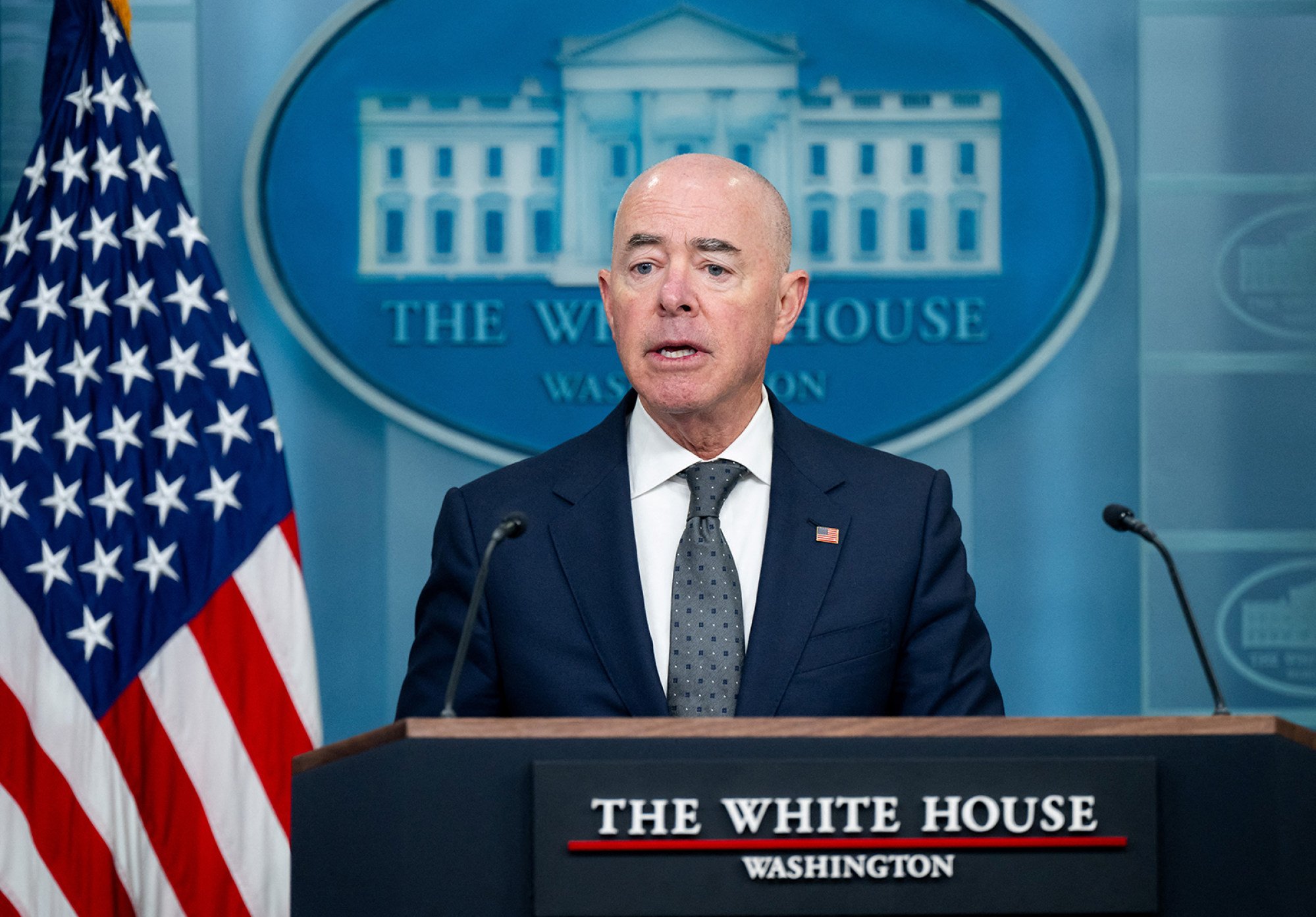 US Secretary of Homeland Security Alejandro Mayorkas said the recent cyberattacks on eight US telecoms companies were “very sophisticated” and did not occur “overnight”. Photo: AFP via Getty Images/TNS