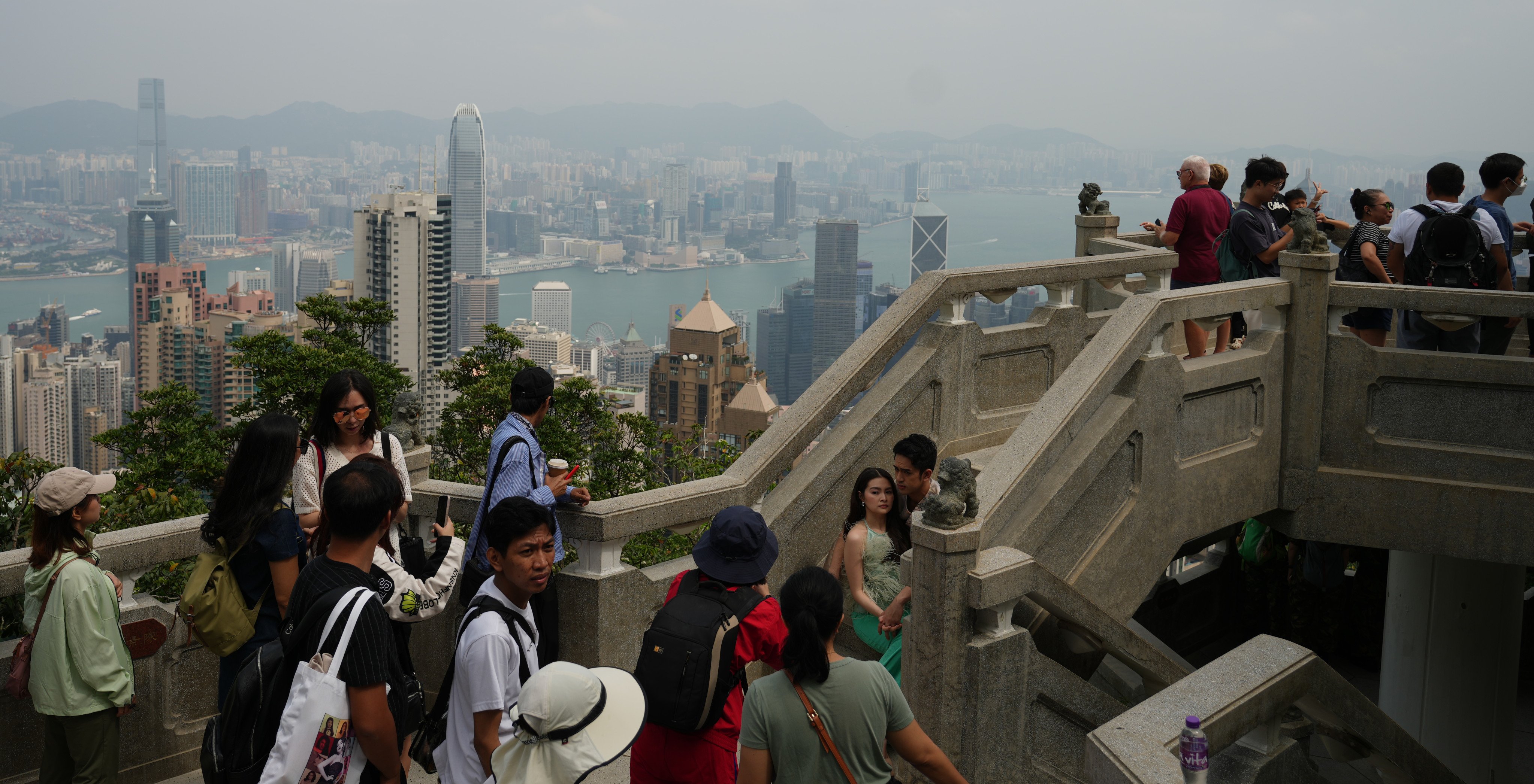 Tourists visit Lion’s Point View Pavilion at The Peak in 2023. Photo: Sam Tsang
