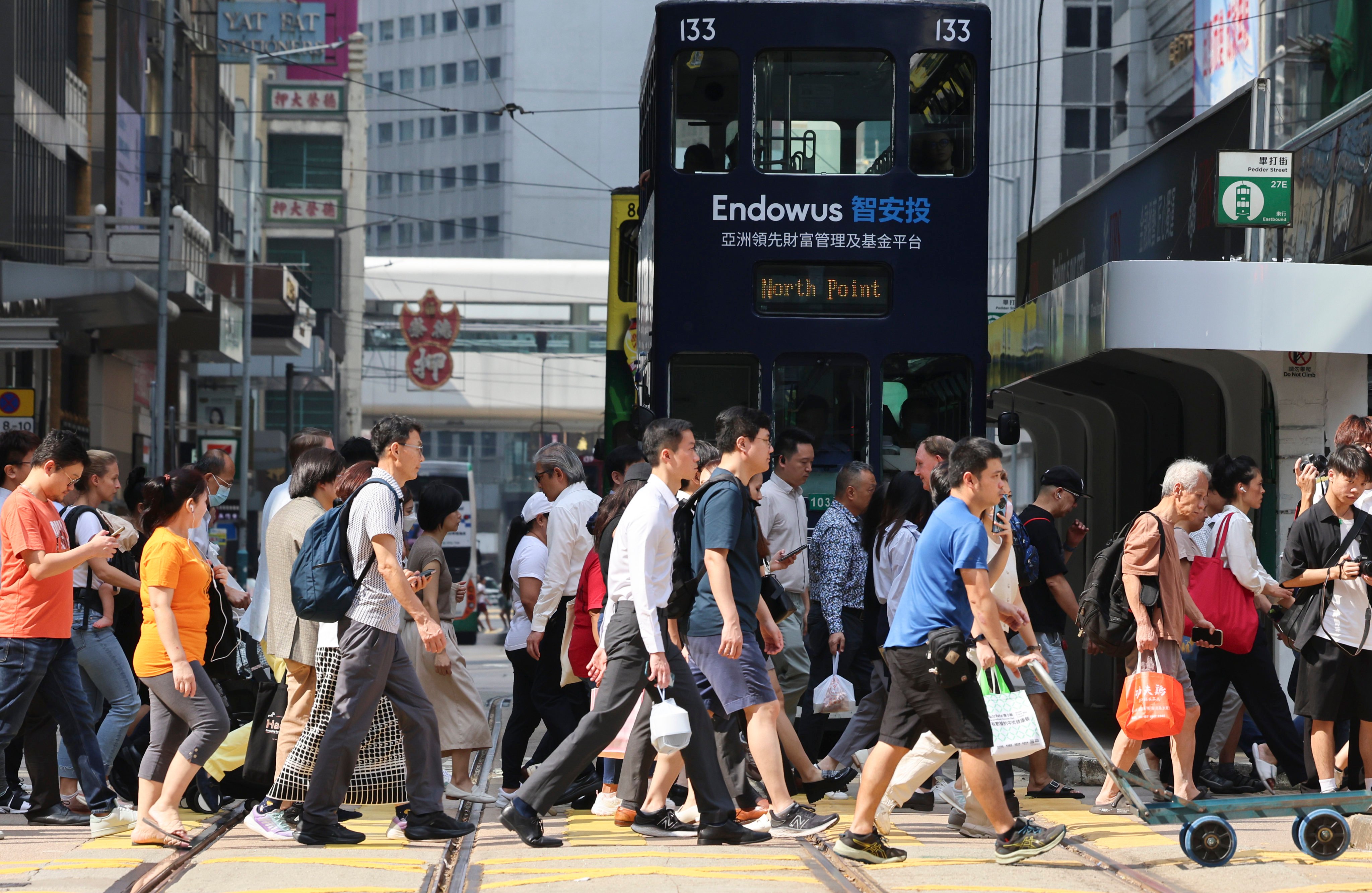 Hong Kong’s bustling Central district. Photo: Jelly Tse