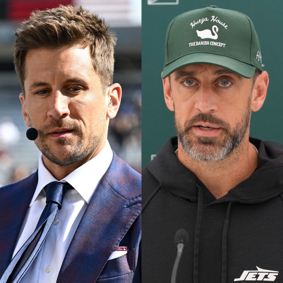 Meet Jordan Rodgers, brother of controversial NFL star Aaron Rodgers and husband to The Bachelorette alum JoJo Fletcher. Photos: USA Today Sports via Reuters; AP