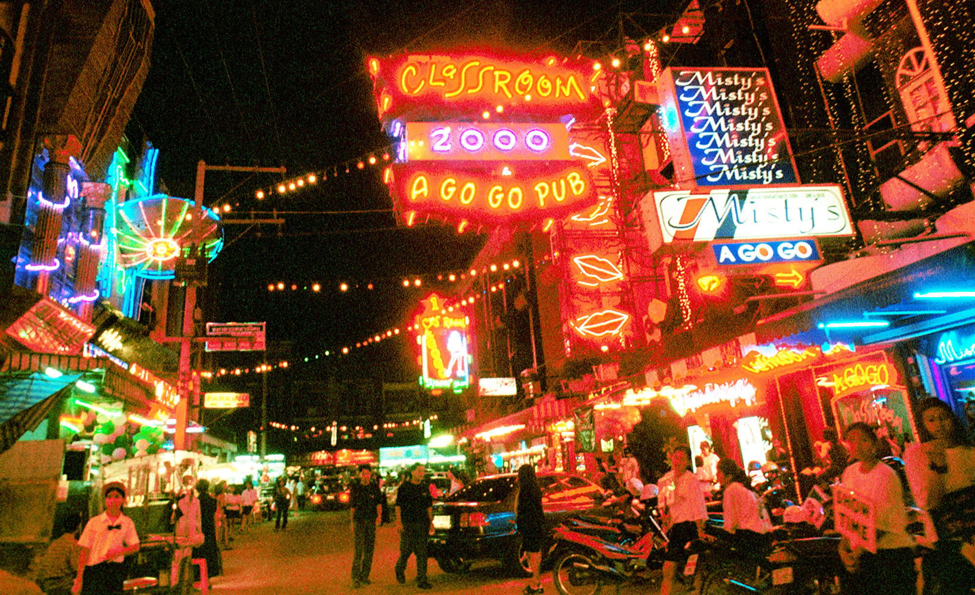 Night scene of a red light district in south Pattaya in Chonburi province. A Thai man was sentenced to death and two Germans received life imprisonments, for the murder of a German property agent near the resort town of Pattaya. Photo: AP