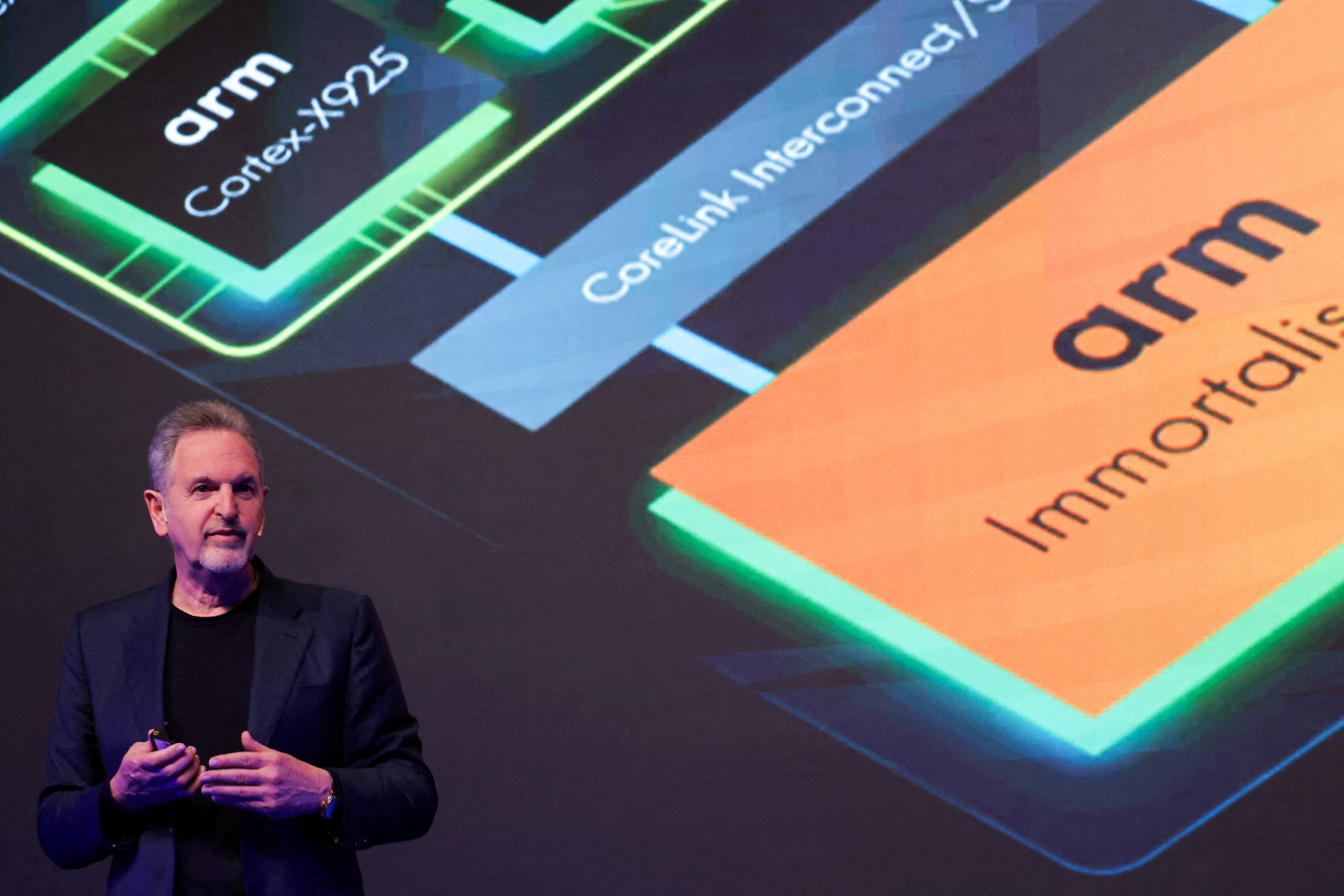 Arm CEO Rene Haas gives a speech at the COMPUTEX forum in Taipei, Taiwan June 3, 2024. Photo: Reuters