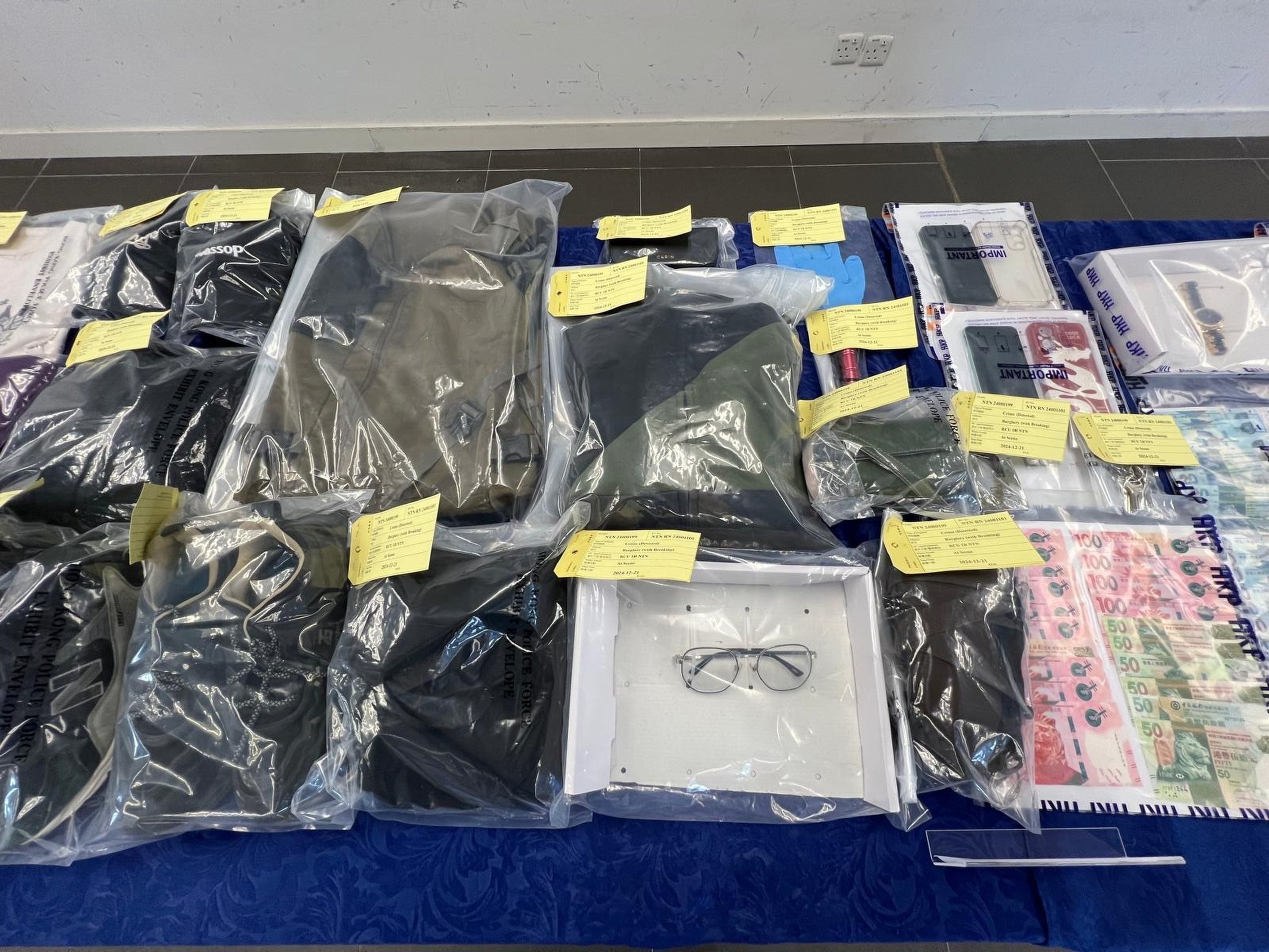 Some of the items allegedly stolen in the spate of burglaries. Photo: Handout