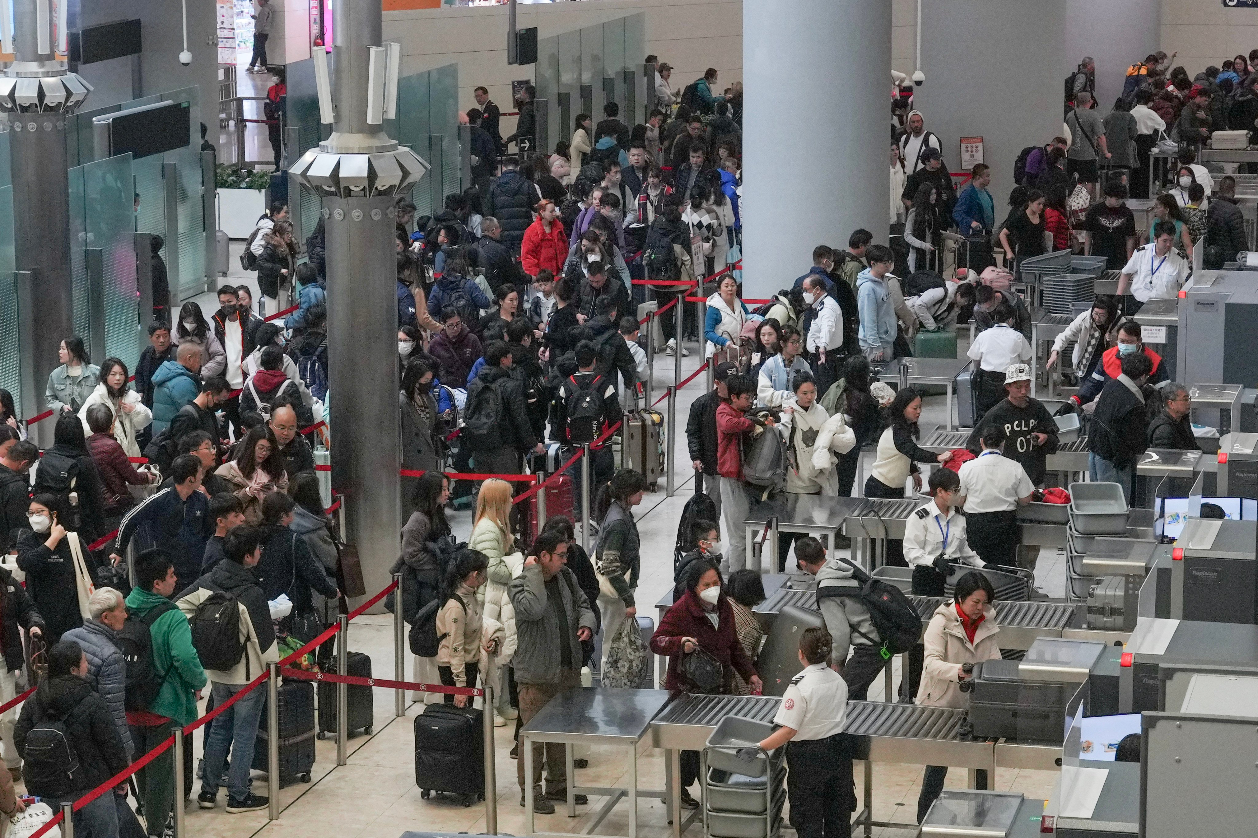 A packed departures hall at West Kowloon terminus on Sunday. Photo: May Tse