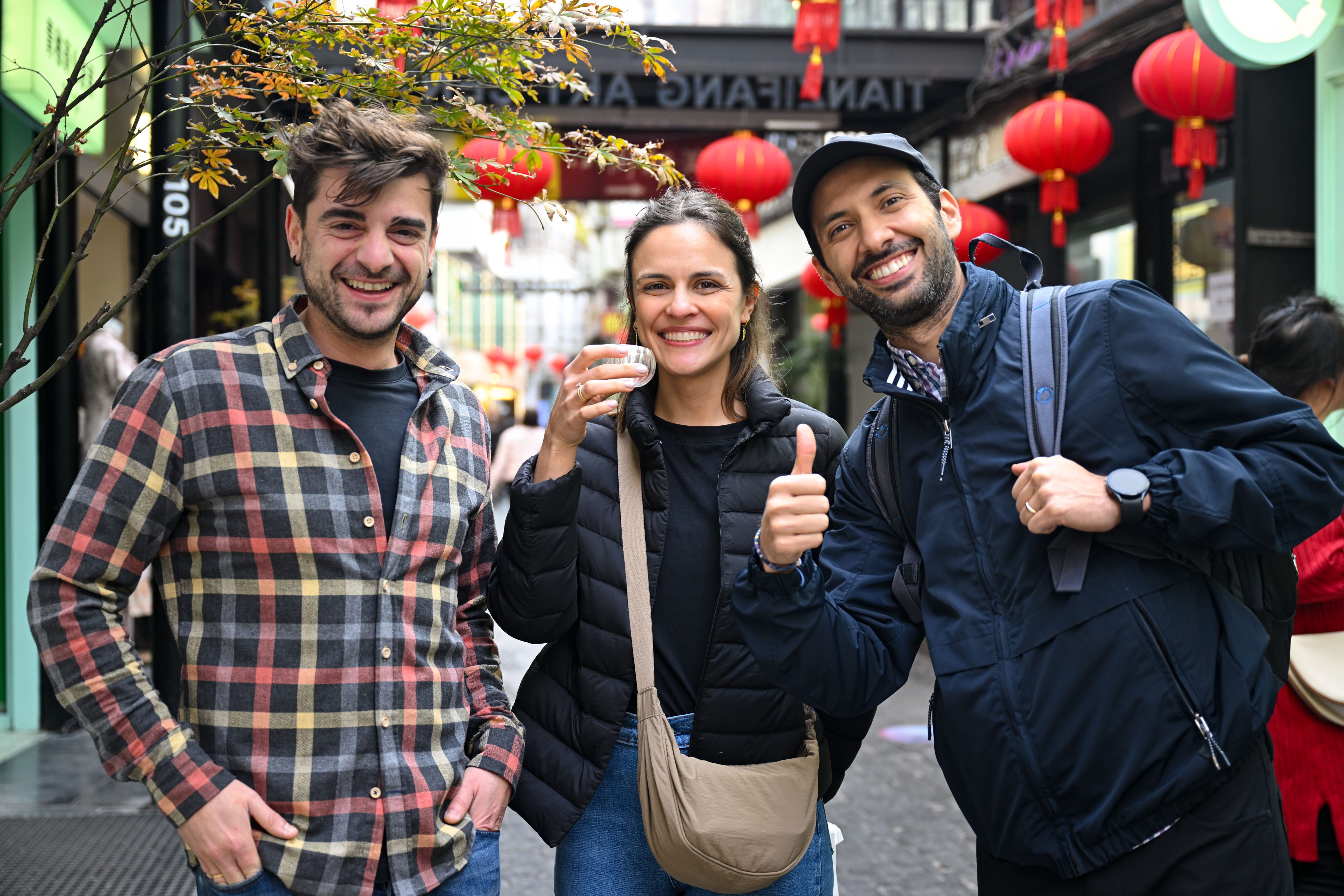 Tourists from Spain in Shanghai. Photo: Xinhua