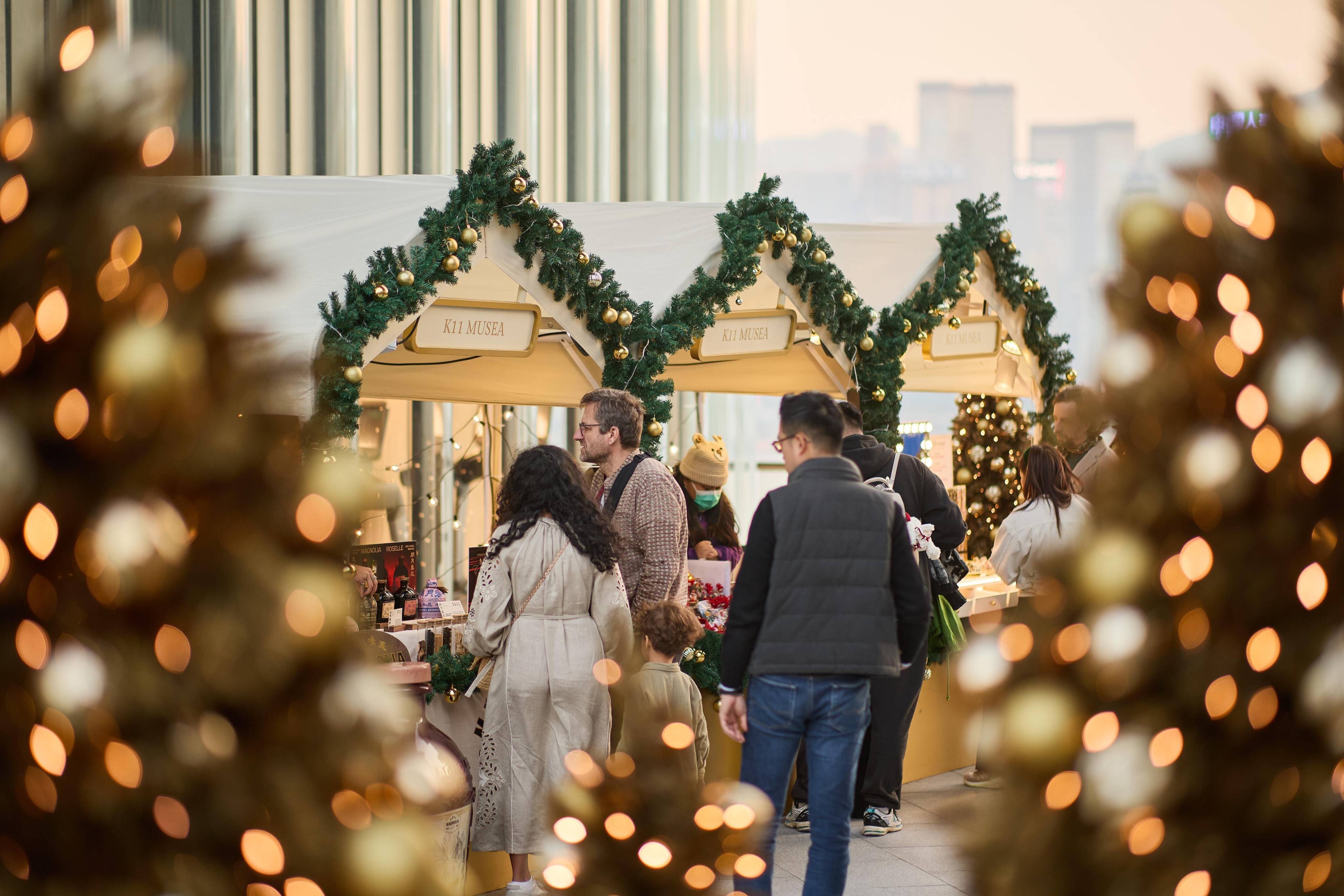 K11 Musea’s Christmas Village pop-up, which runs until January 1 at one of the shopping centre’s rooftop gardens on the sixth floor, features more than 50 booths offering holiday-themed artisanal crafts and gourmet treats from local and international brands.