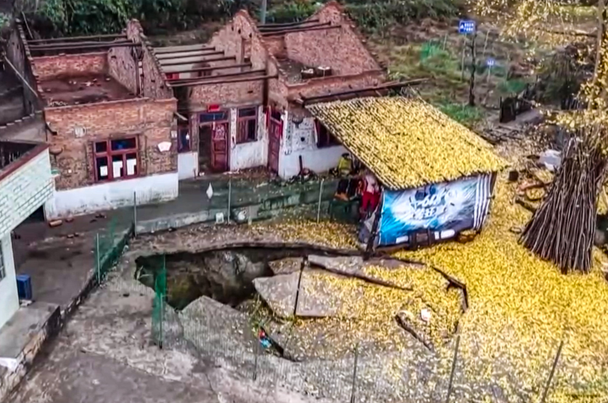 Japan pensioner still missing as sinkhole – now 40 metres