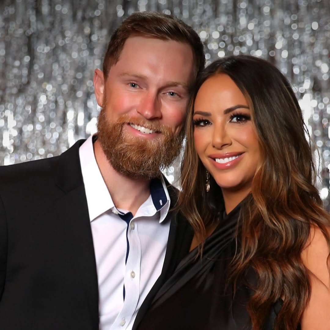 Vanderpump Rules and The Valley star Kristen Doute with her fiancé Luke Broderick. Photo: @kristendoute/Instagram