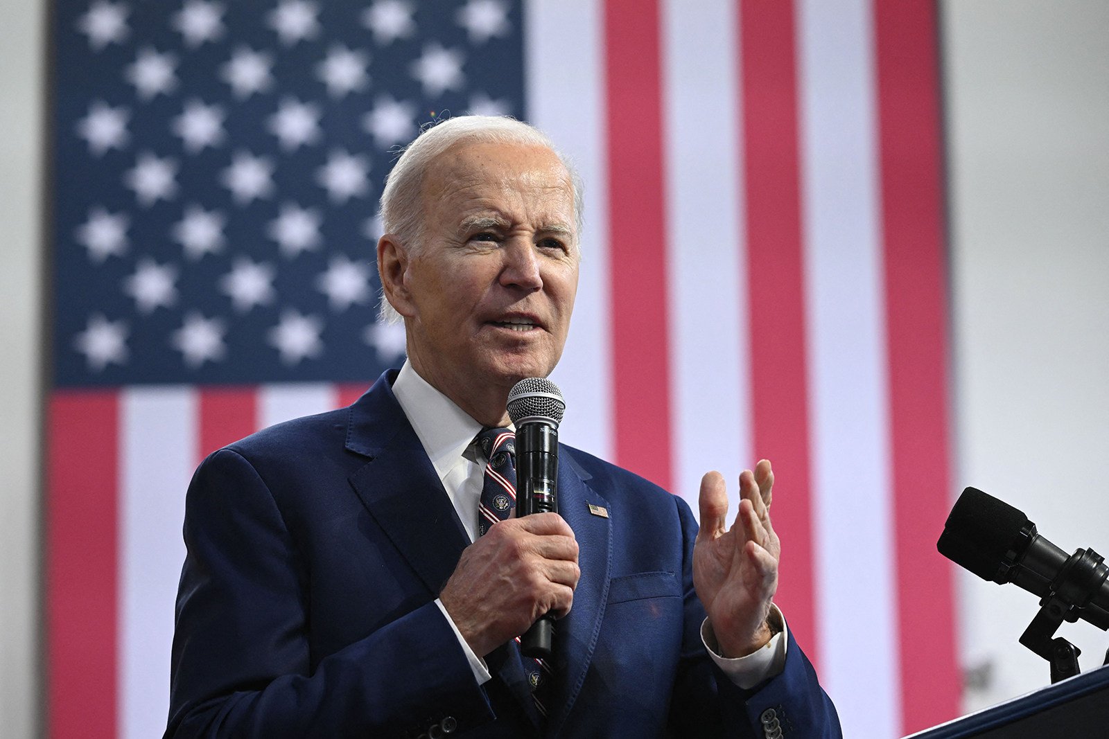 US President Joe Biden speaks about his proposed Federal budget for the fiscal year 2024 at the Finishing Trades Institute in Philadelphia, Pennsylvania, on March 9, 2023. Photo: AFP