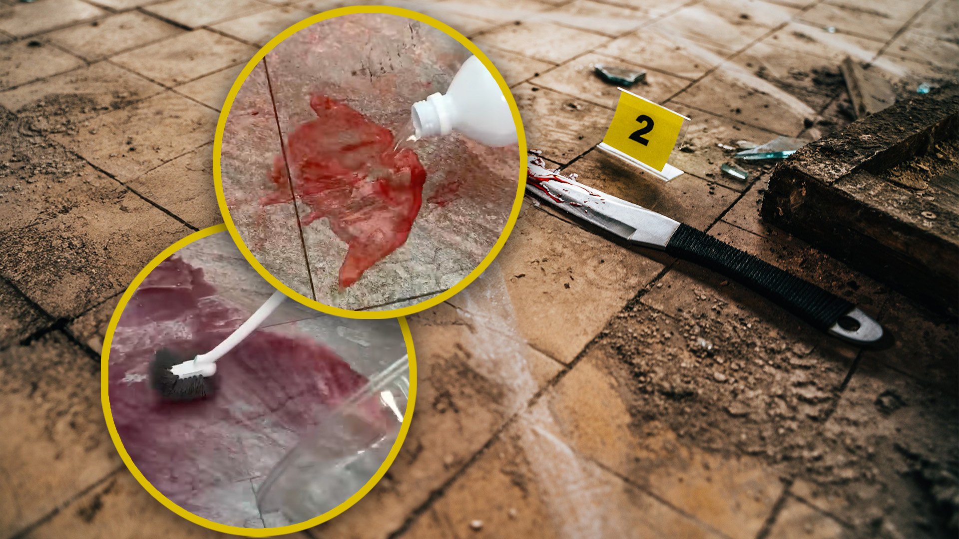 An online influencer in  China shares tutorials on cleaning bloodstains and dissolving bones, sparking crime fears. Photo: SCMP composite/Shutterstock/Douyin