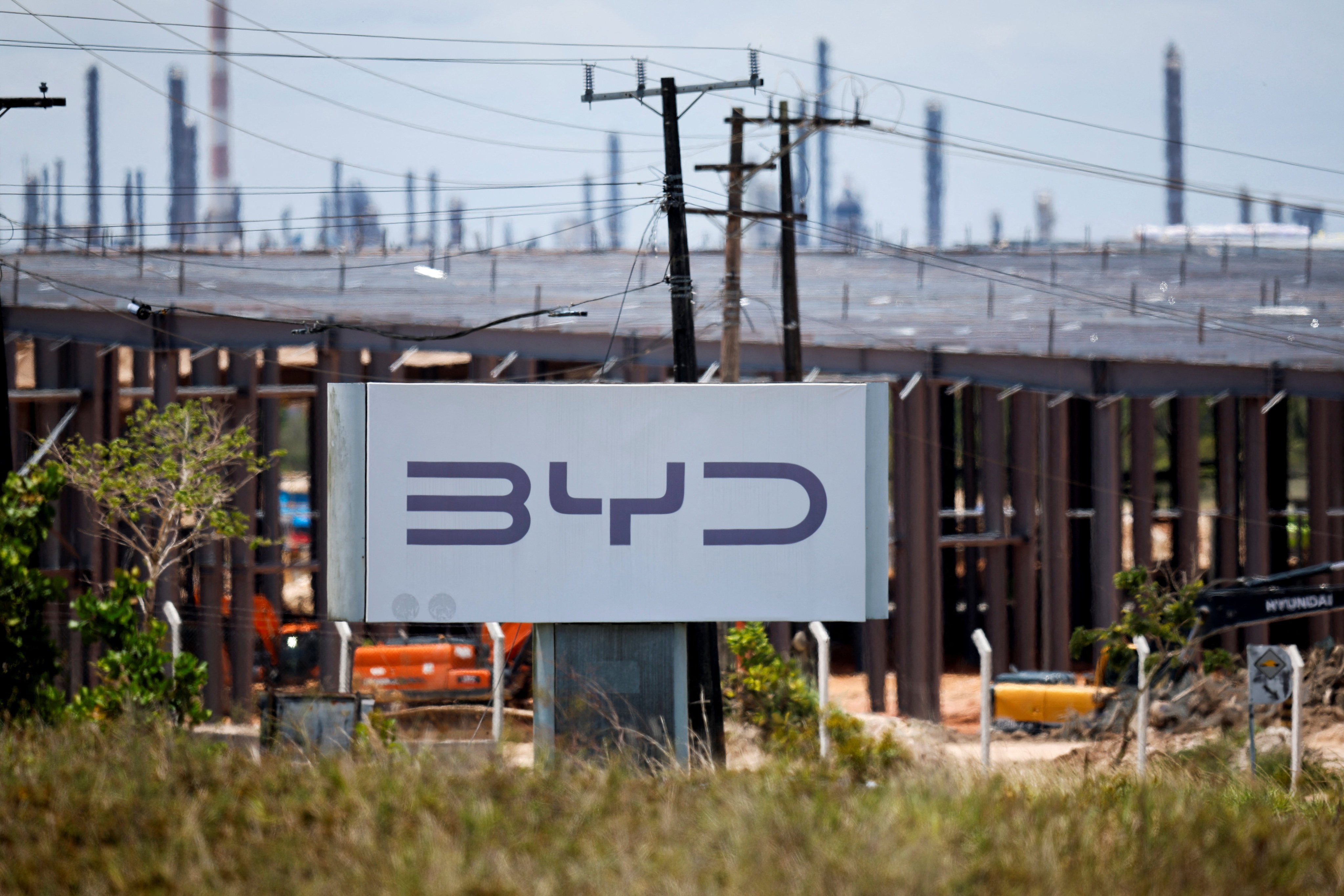 BYD’s electric vehicle (EV) factory’s construction site in Camacari, Bahia province, Brazil. Photo: Reuters