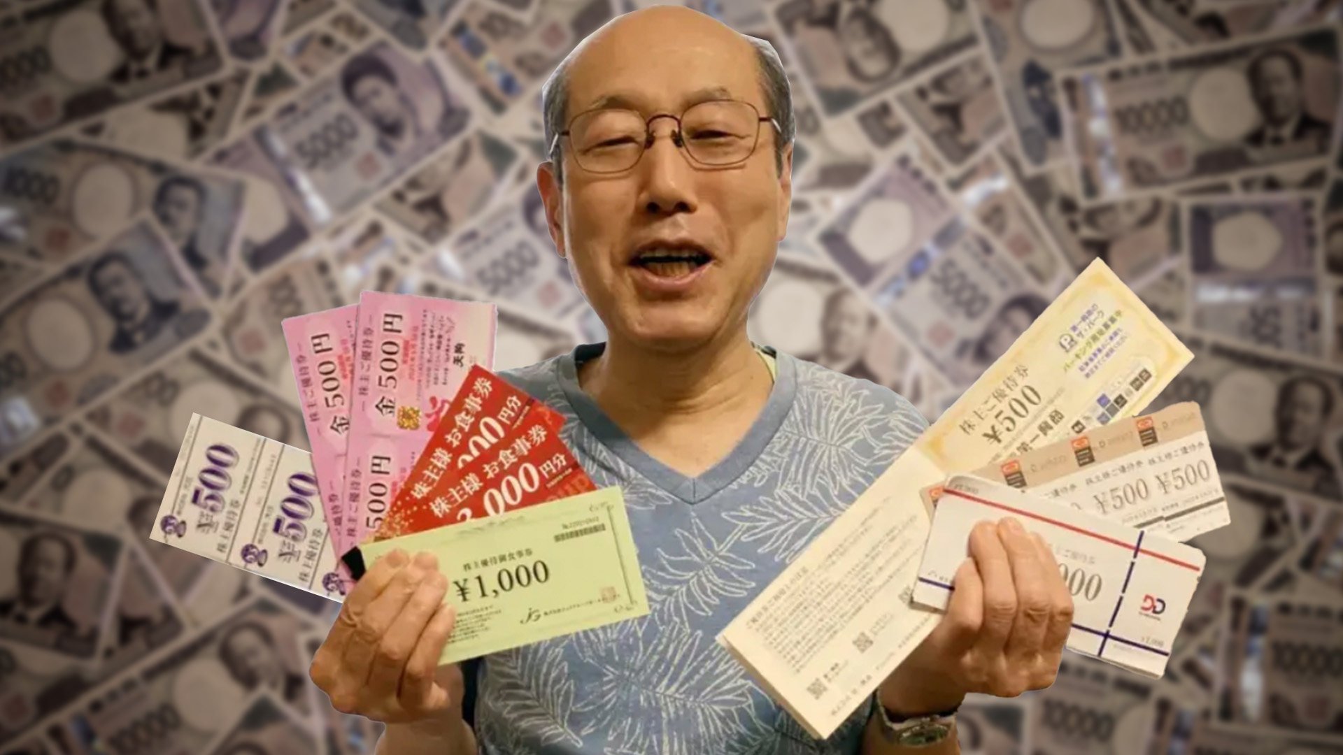 An eldery man in Japan has been dubbed “God of Freebies” due to his love of free offers and coupon deals. Photo: SCMP composite/Shutterstock/QQ.com