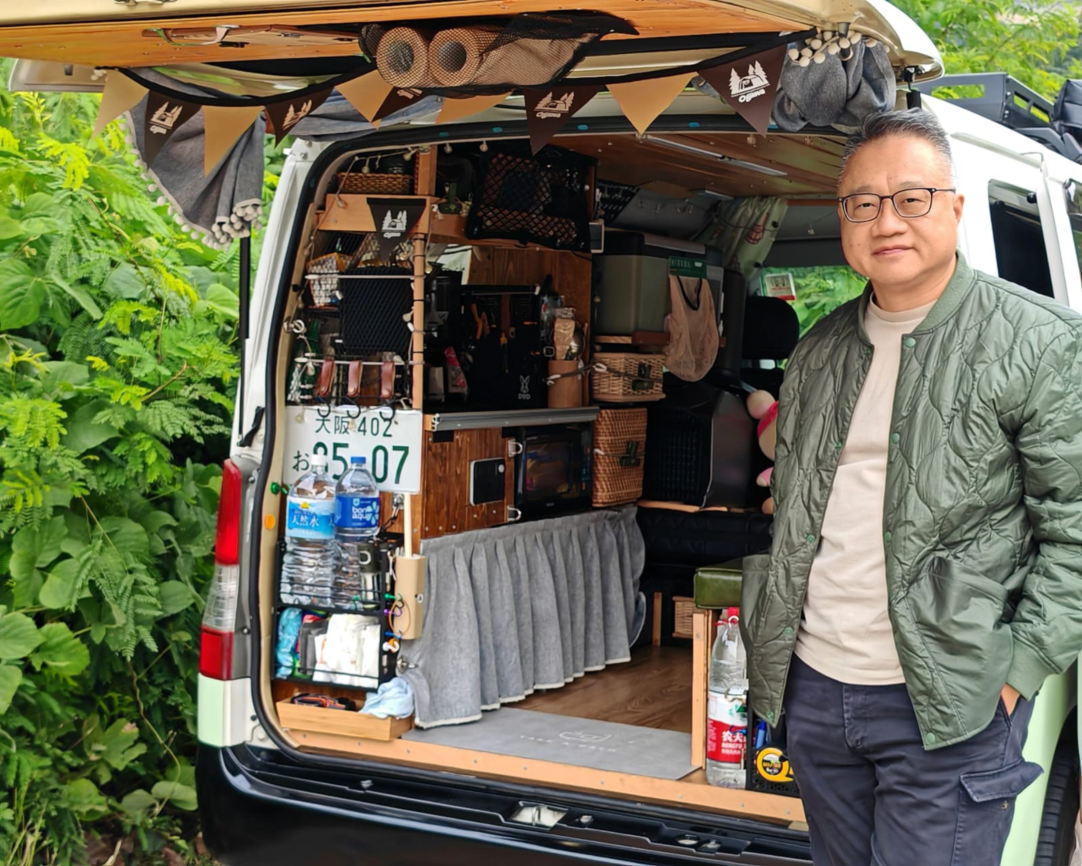 Shachuhaku enthusiast Po Siu, with his modified mobile home during a camping trip in Hong Kong. Photo: Po Siu