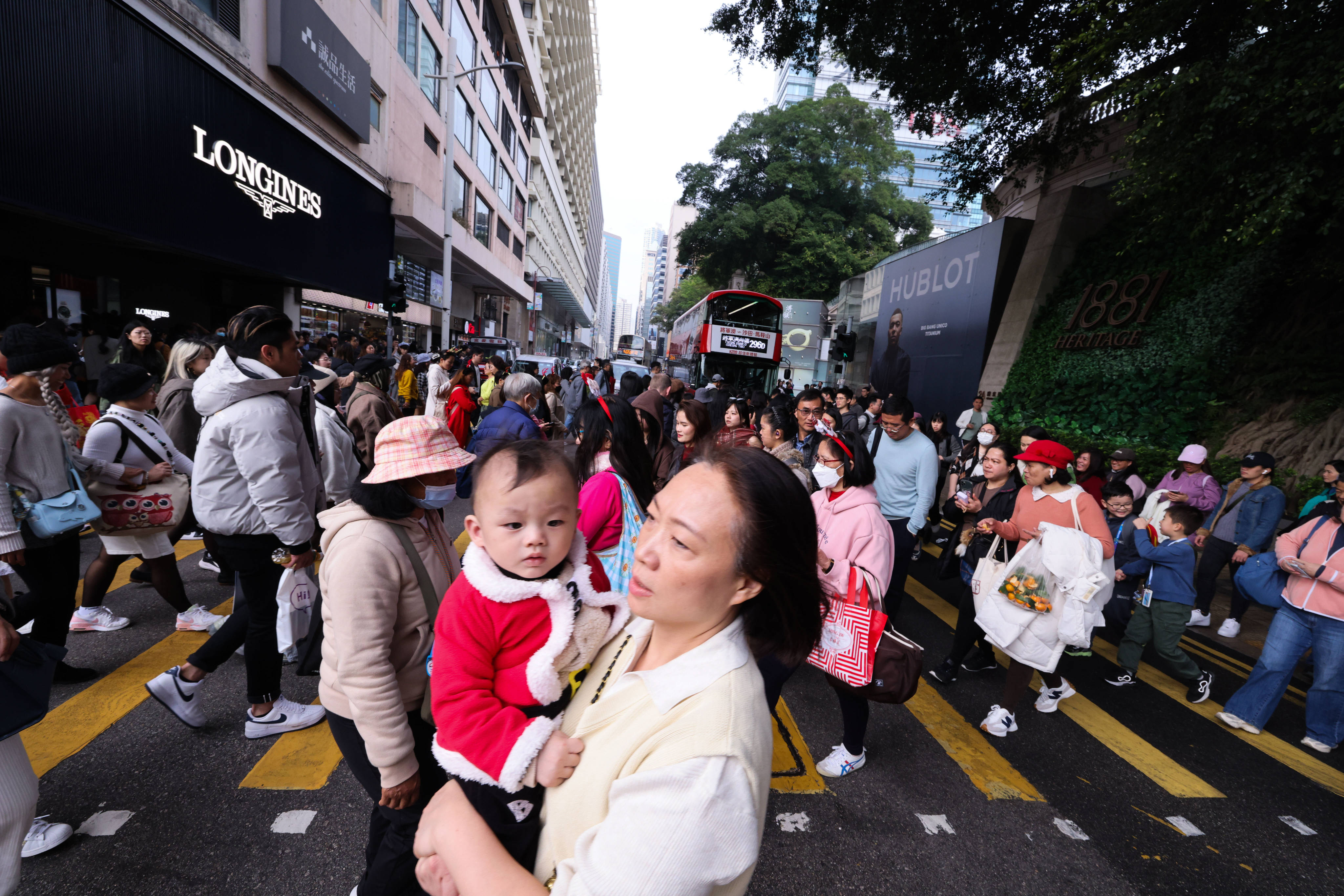 Tsim Sha Tsui on Christmas Day on December 25. Photo: Nora Tam