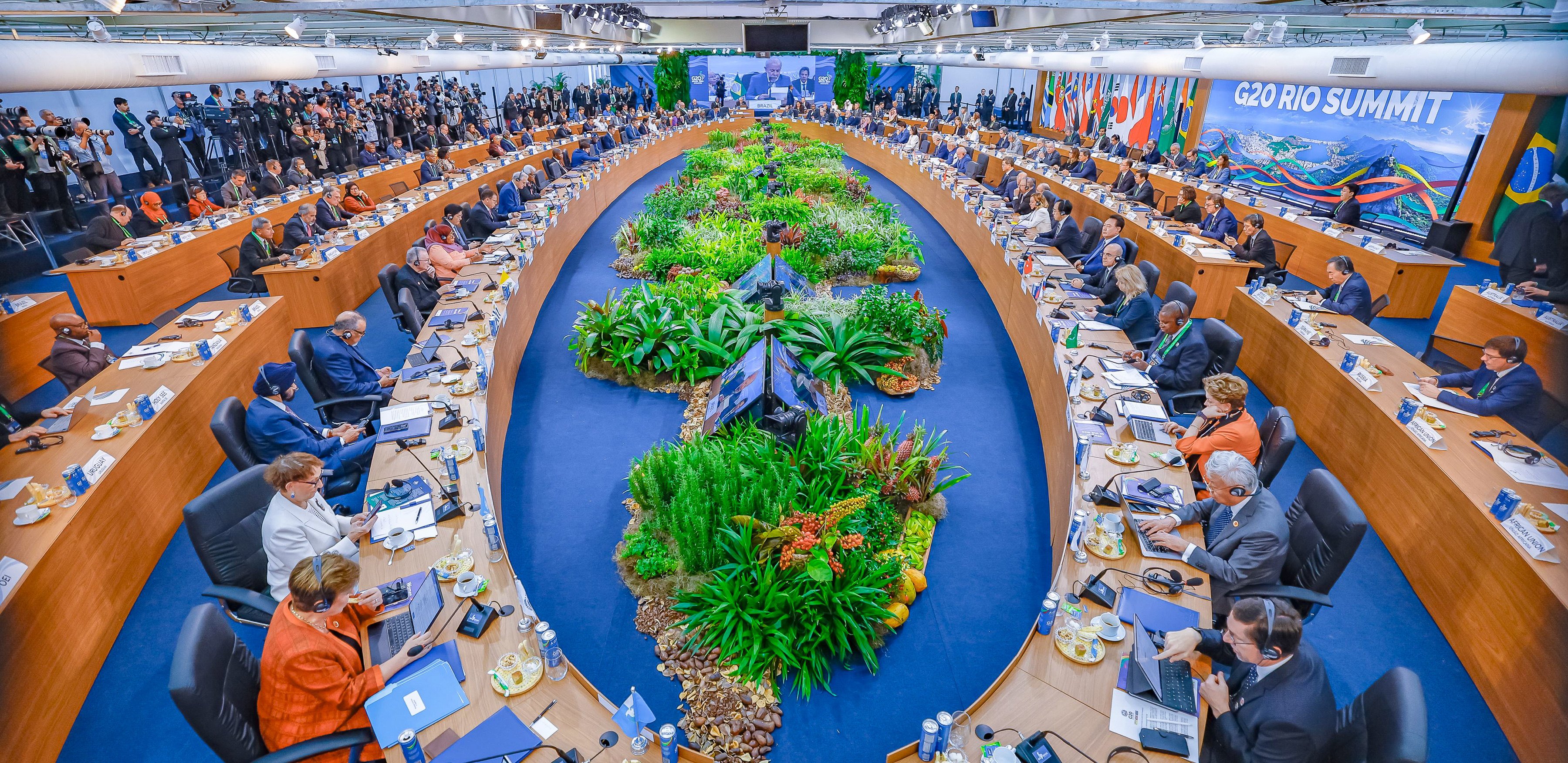 A session to discuss sustainable development and energy transition on the sidelines of the G20 summit on November 19 in Rio de Janeiro, Brazil. Photo: G20/dpa