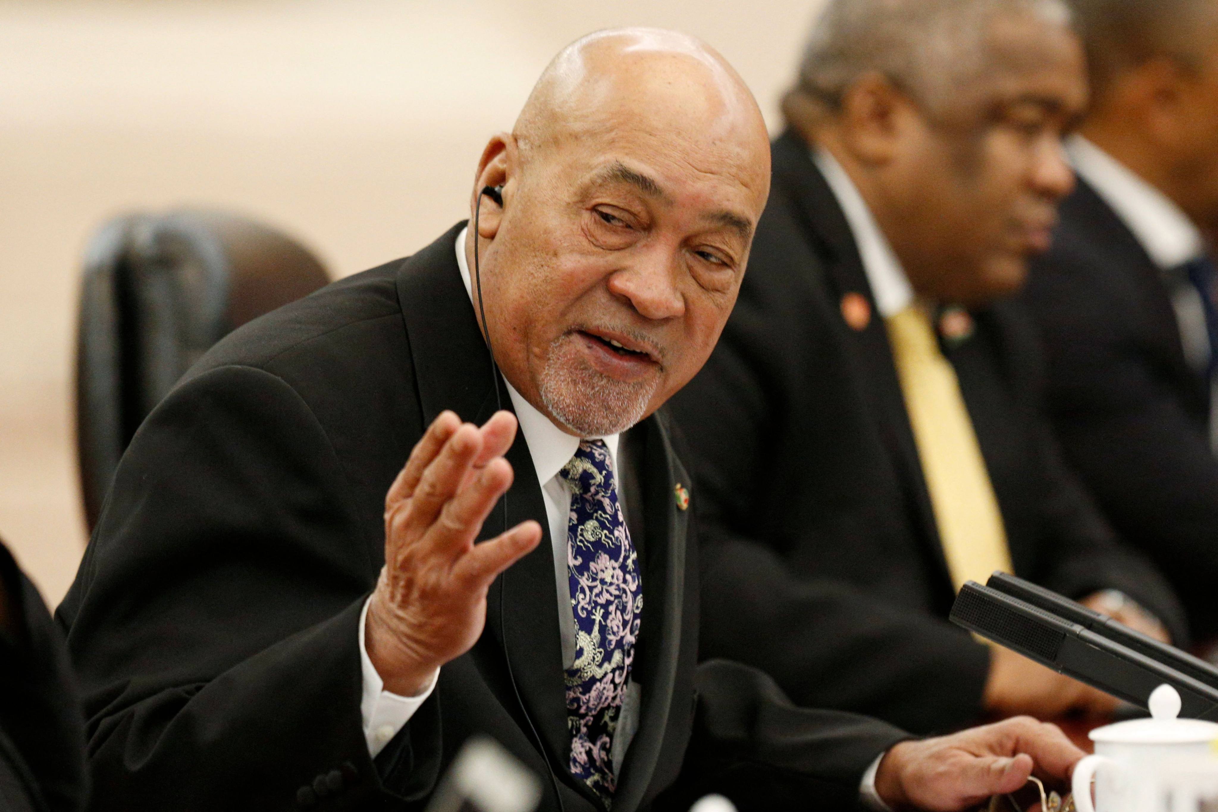 Suriname’s President Desi Bouterse attends a meeting at the Great Hall of the People in Beijing in November 2019. Photo: AFP