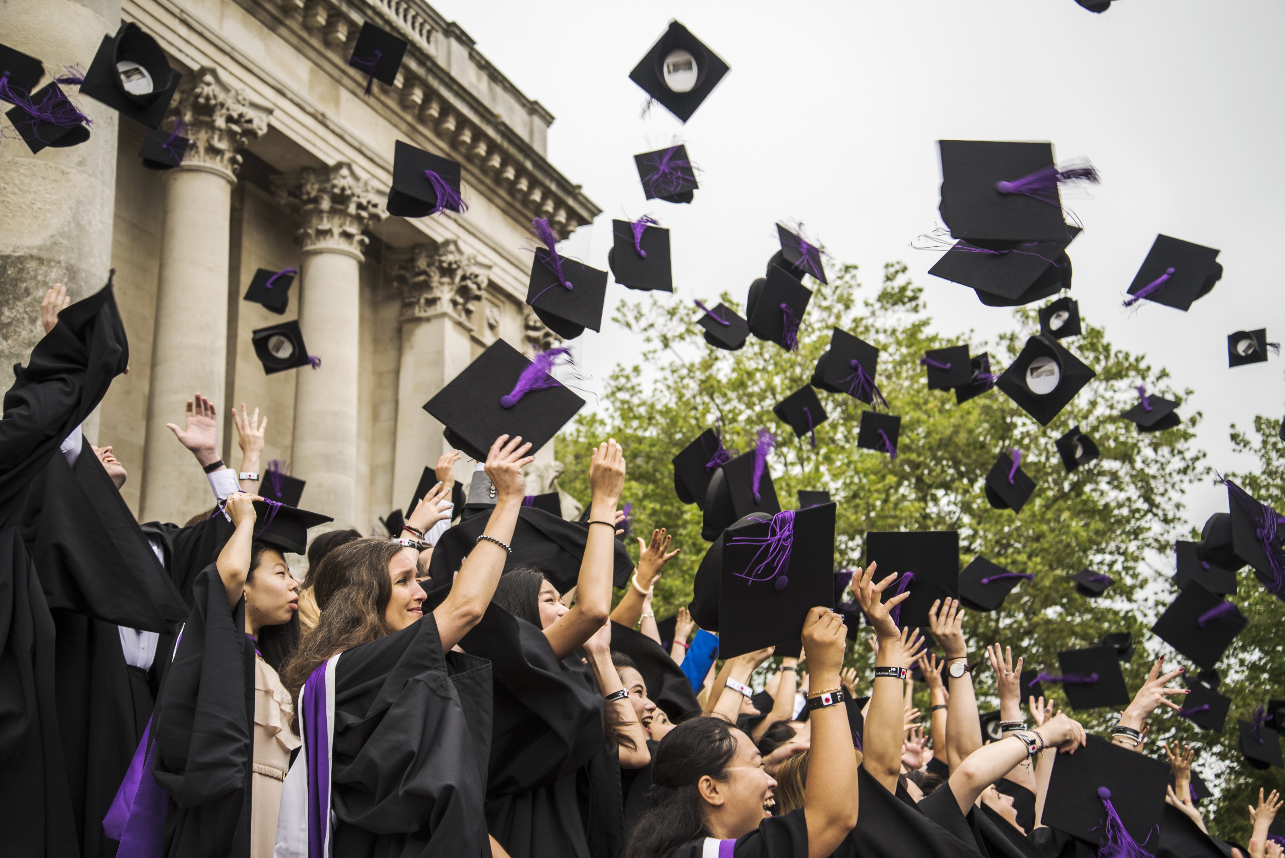 Graduates toss caps at the University of Portsmouth in 2015. Photo: Shutterstock 