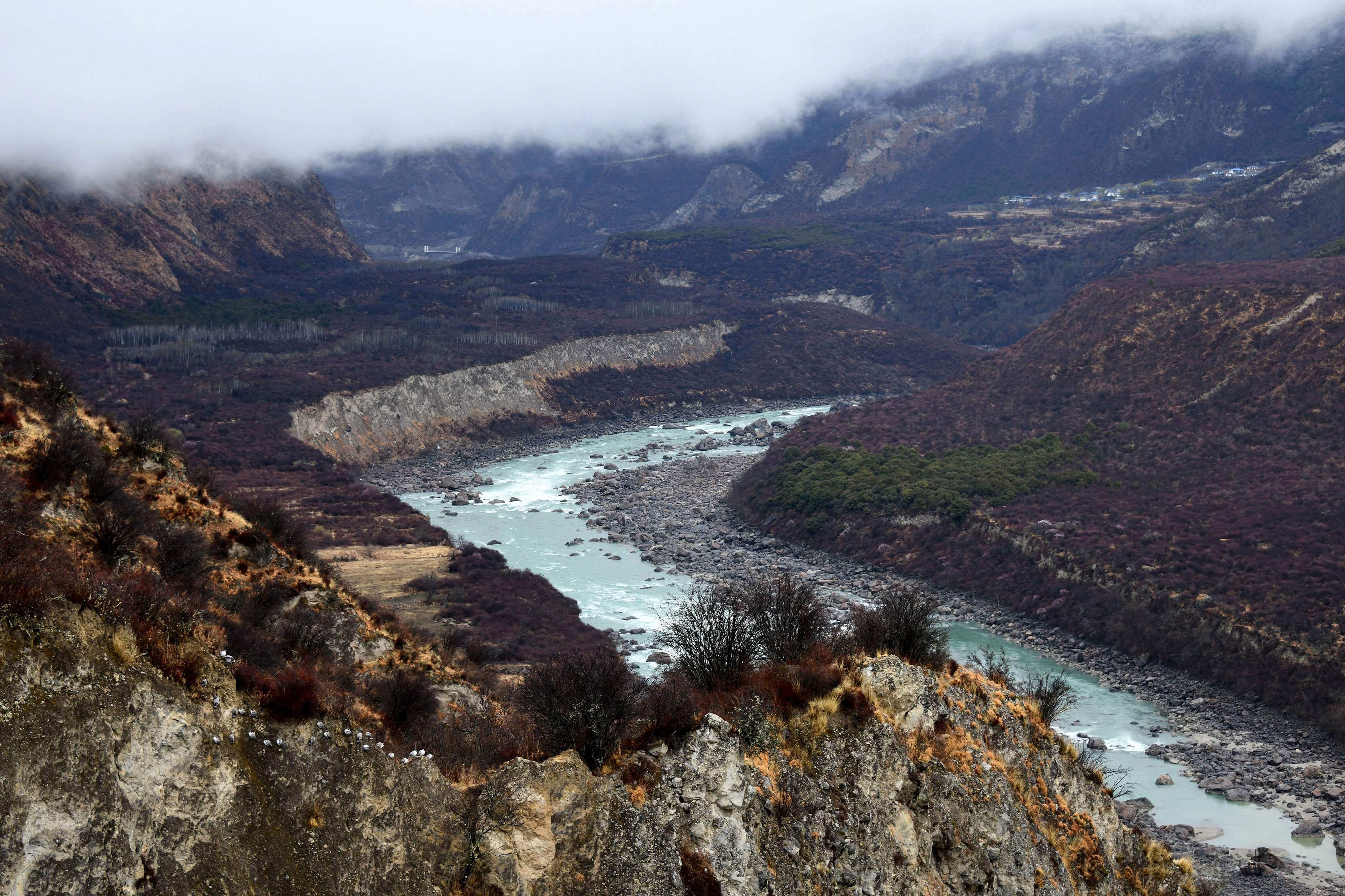 China plans to build a massive hydropower project in Tibet on a section of the Yarlung Tsangpo River known as the Grand Canyon, shown here near Nyingchi city. Photo: AFP