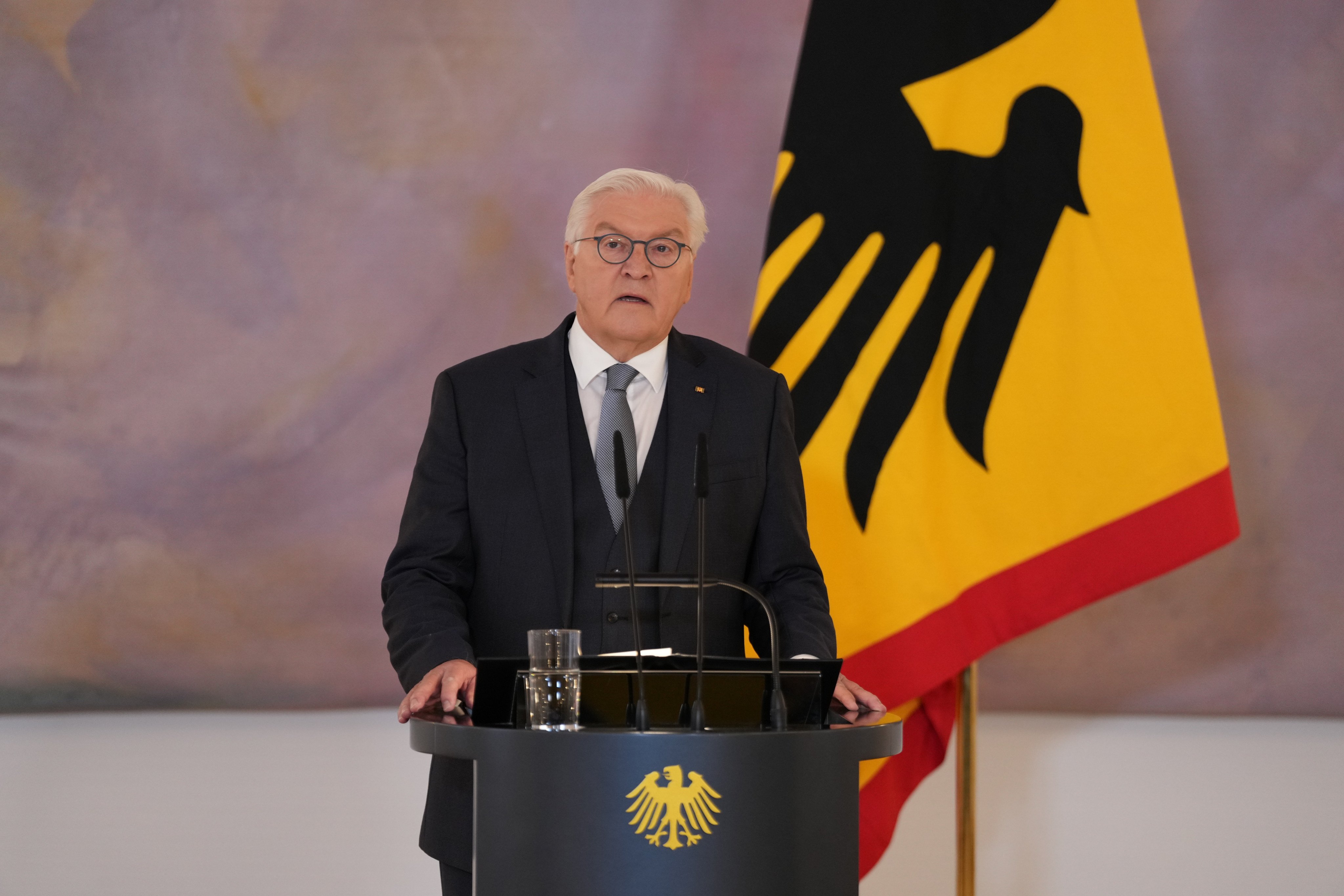 German President Frank-Walter Steinmeier announces the dissolution of the German Bundestag. and set the date for early elections on February 23. Photo: dpa