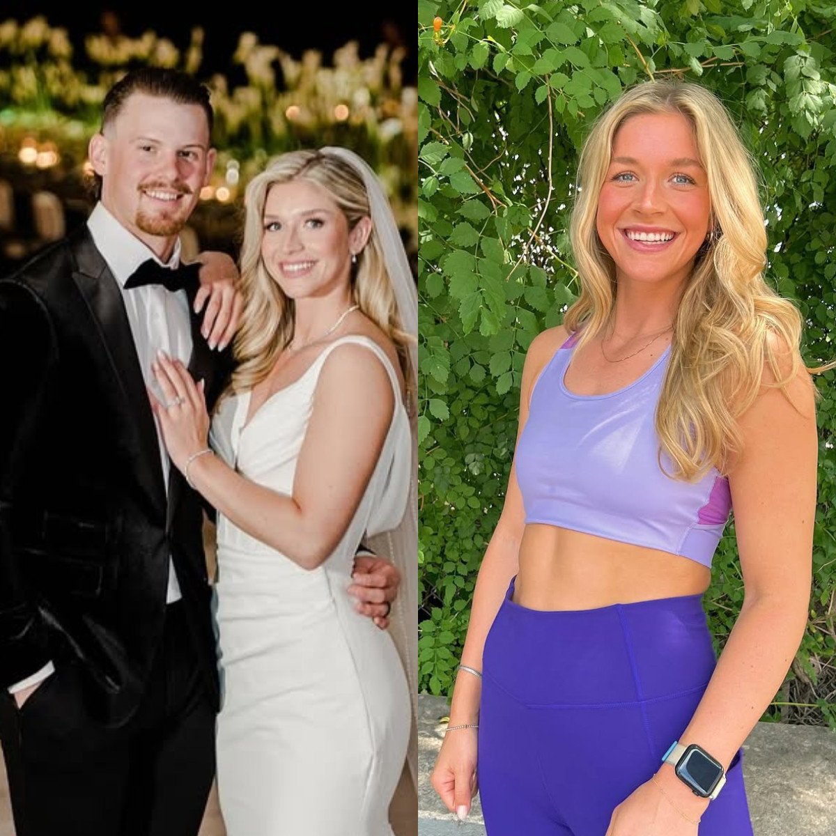 Meet Kansas City Royals shortstop Bobby Witt Jr’s new wife Maggie Black, who played college softball, and is a fitness trainer and partner of Kate Hudson’s Fabletics. Photos: @maggswitt/Instagram