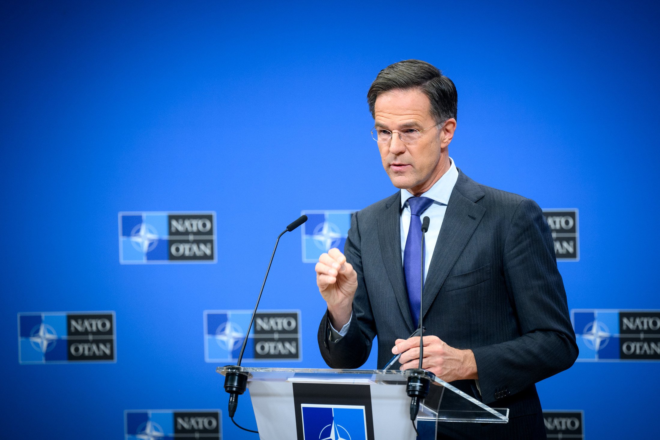 Nato Secretary General Mark Rutte speaks during a press conference in Brussels on December 4. Photo: dpa