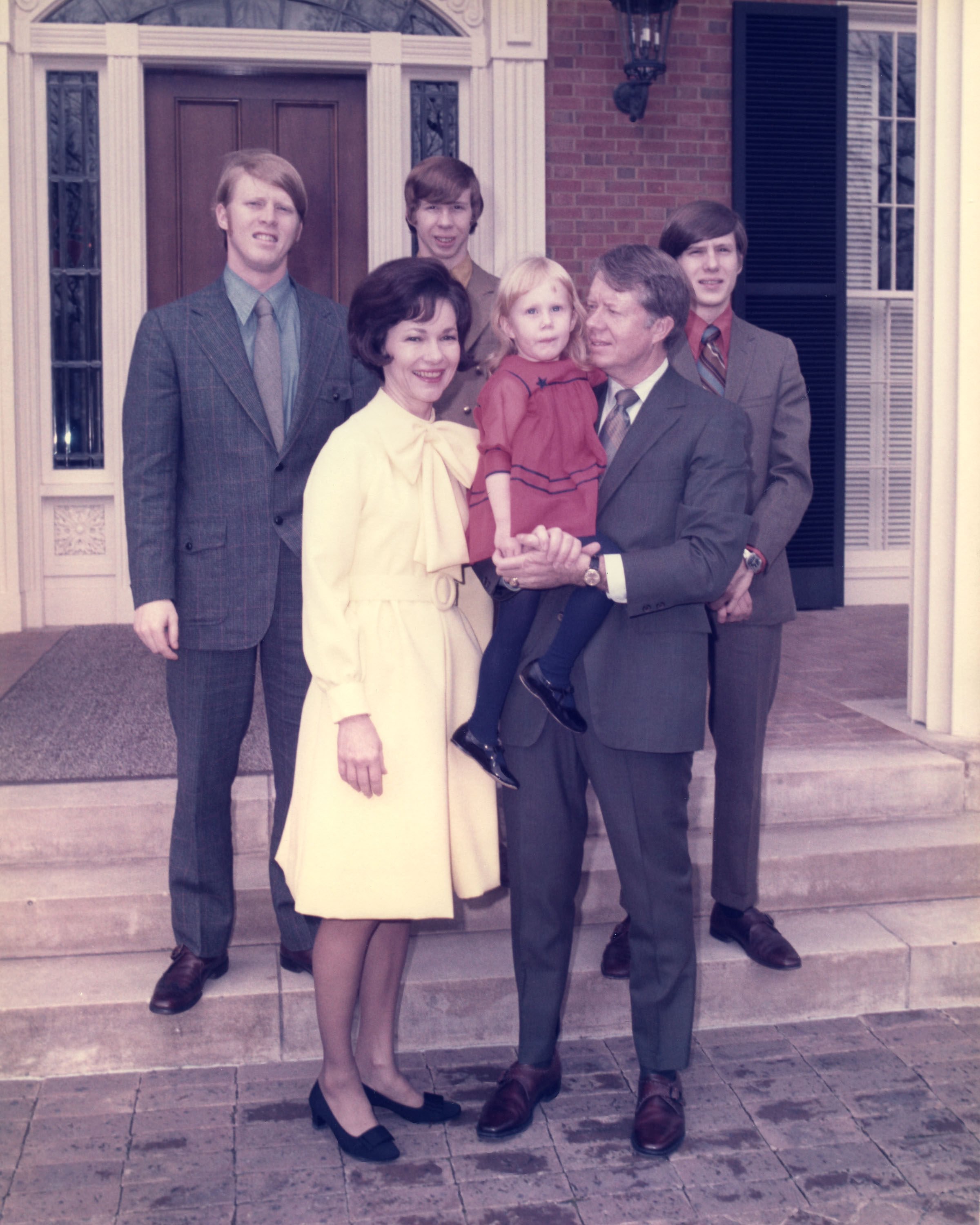 Jimmy Carter and Rosalynn Carter pictured with their four children when the late US president was governor of Georgia, in the early 1970s. Photo: @CarterLibrary/X