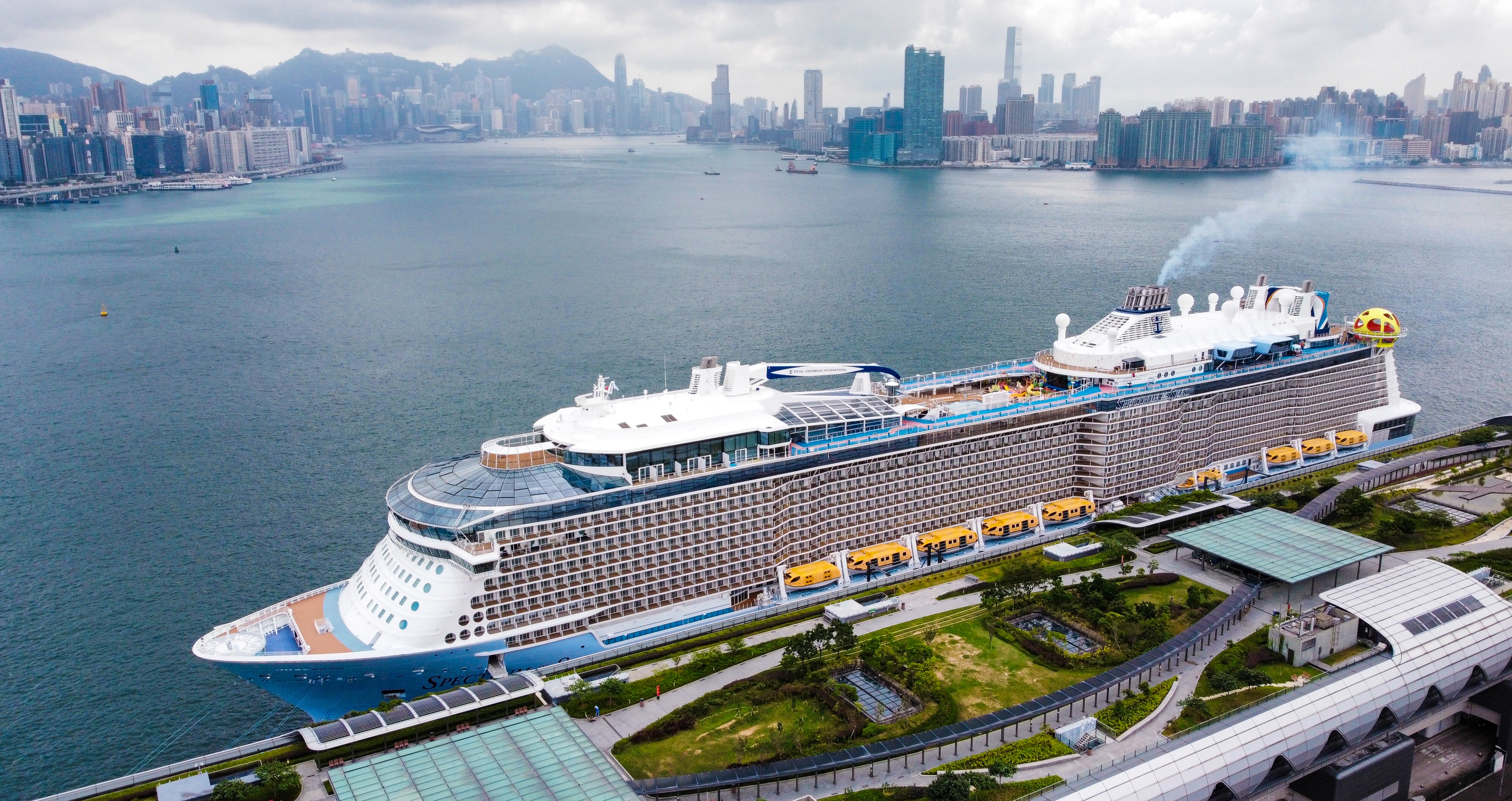 The Royal Caribbean’s Spectrum of the Seas arrives at Kai Tak Cruise Terminal. Photo: Martin Chan