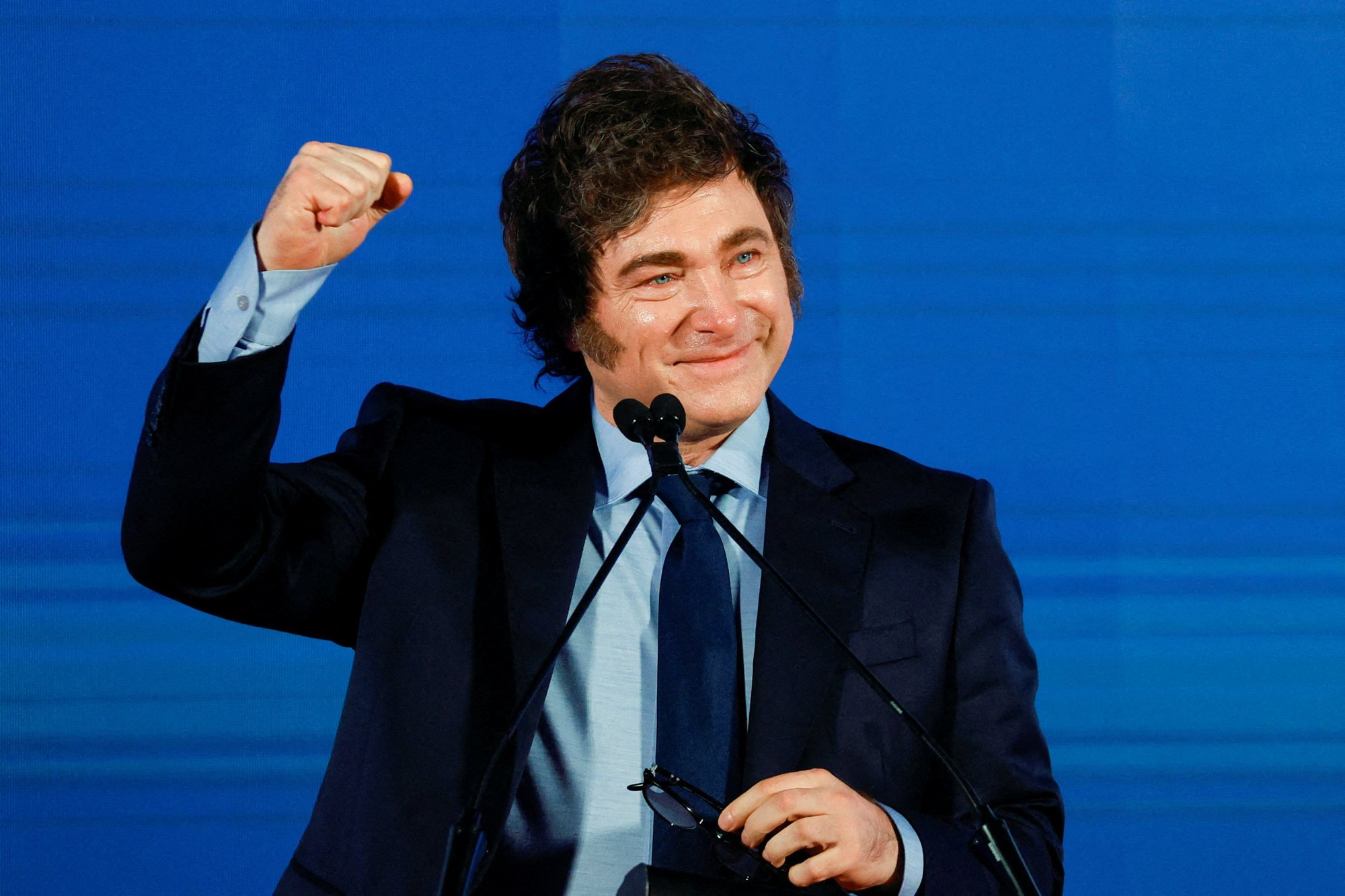 Argentine President Javier Milei gestures during an event in Rome, Italy, on December 14, 2024. Photo: Reuters