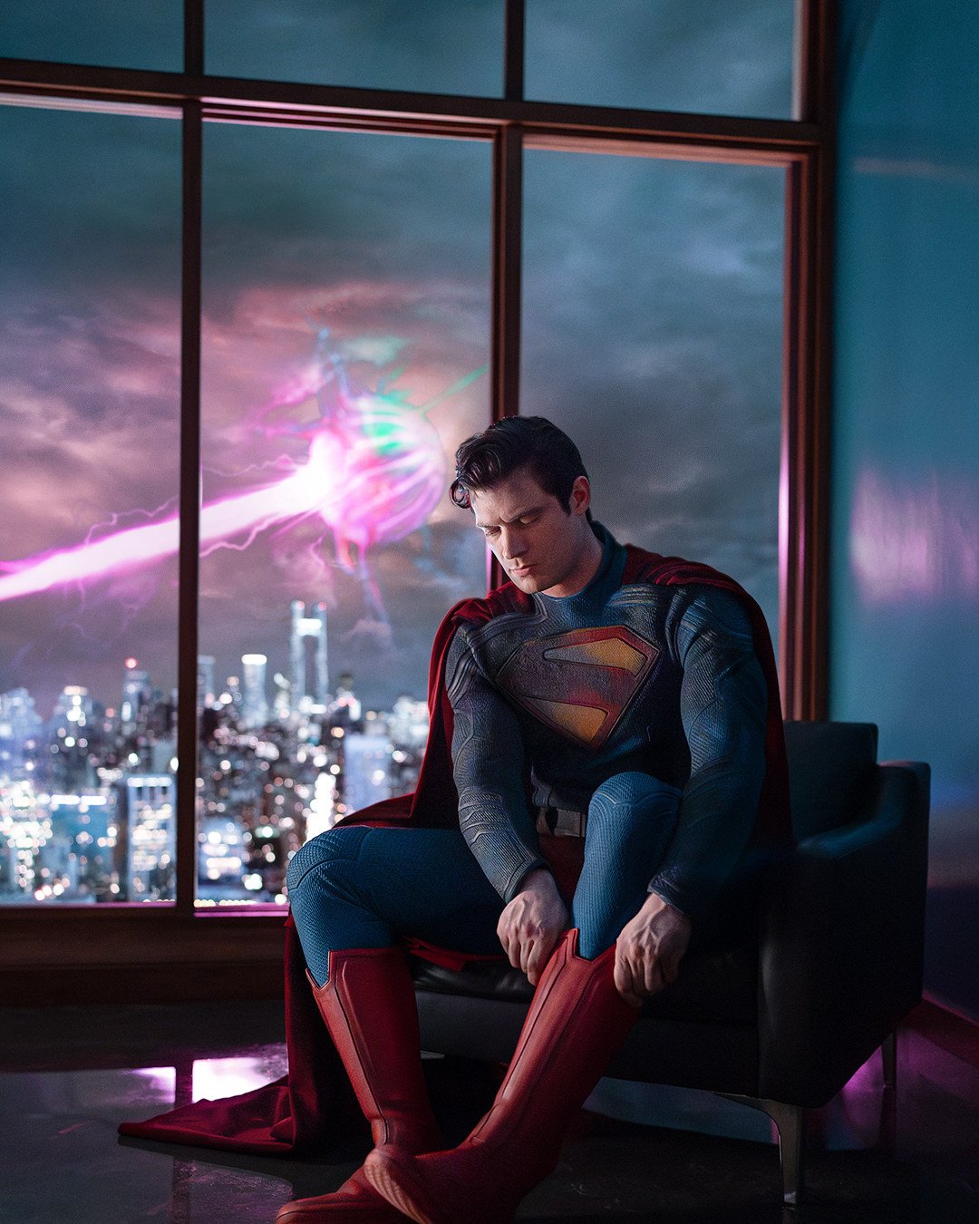 David Corenswet as Superman in a still from James Gunn’s Superman, one of nine things for fans of Hollywood to look forward to in 2025. Photo: Warner Bros Pictures