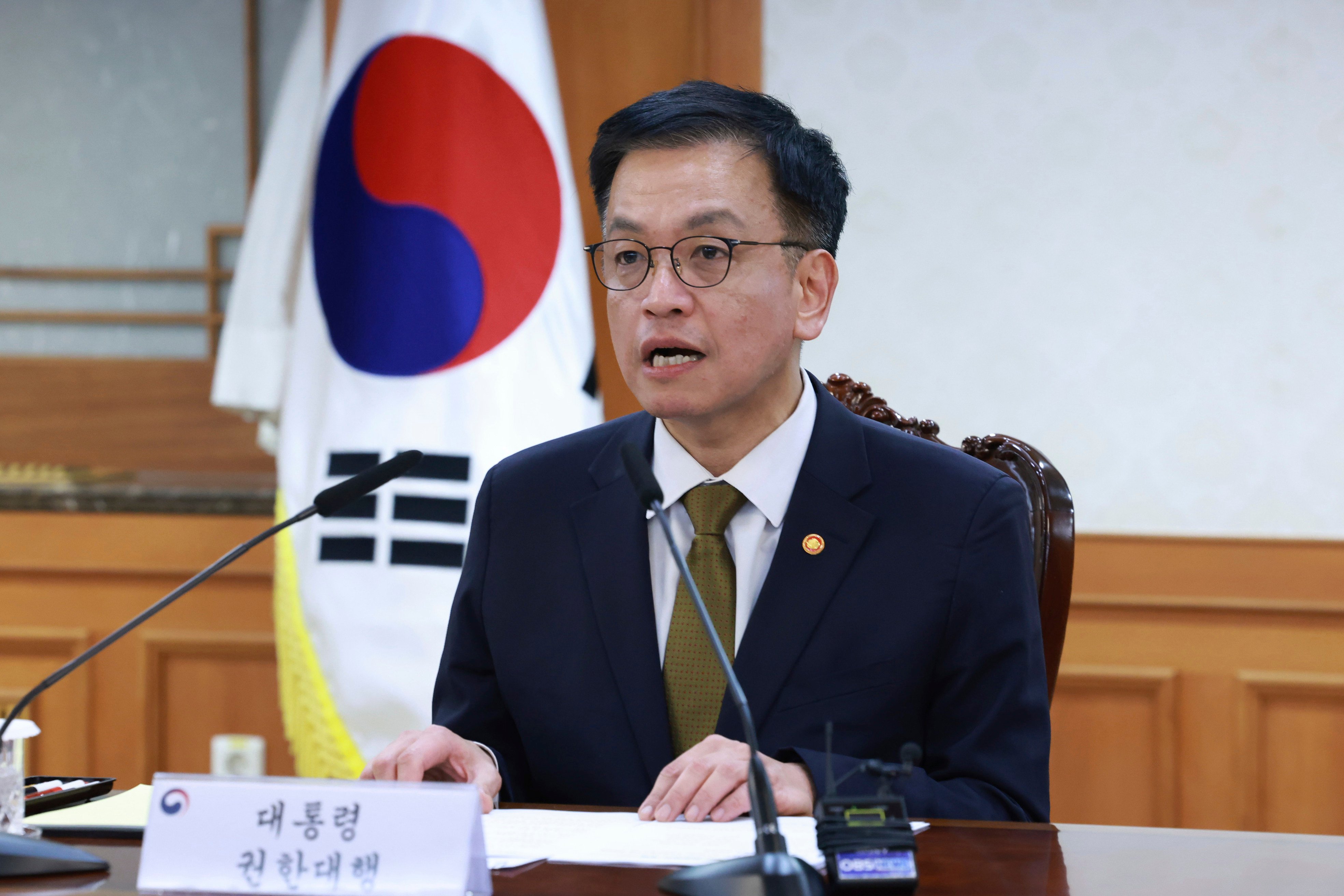 South Korea’s acting President Choi Sang-mok. Photo: Yonhap via AP