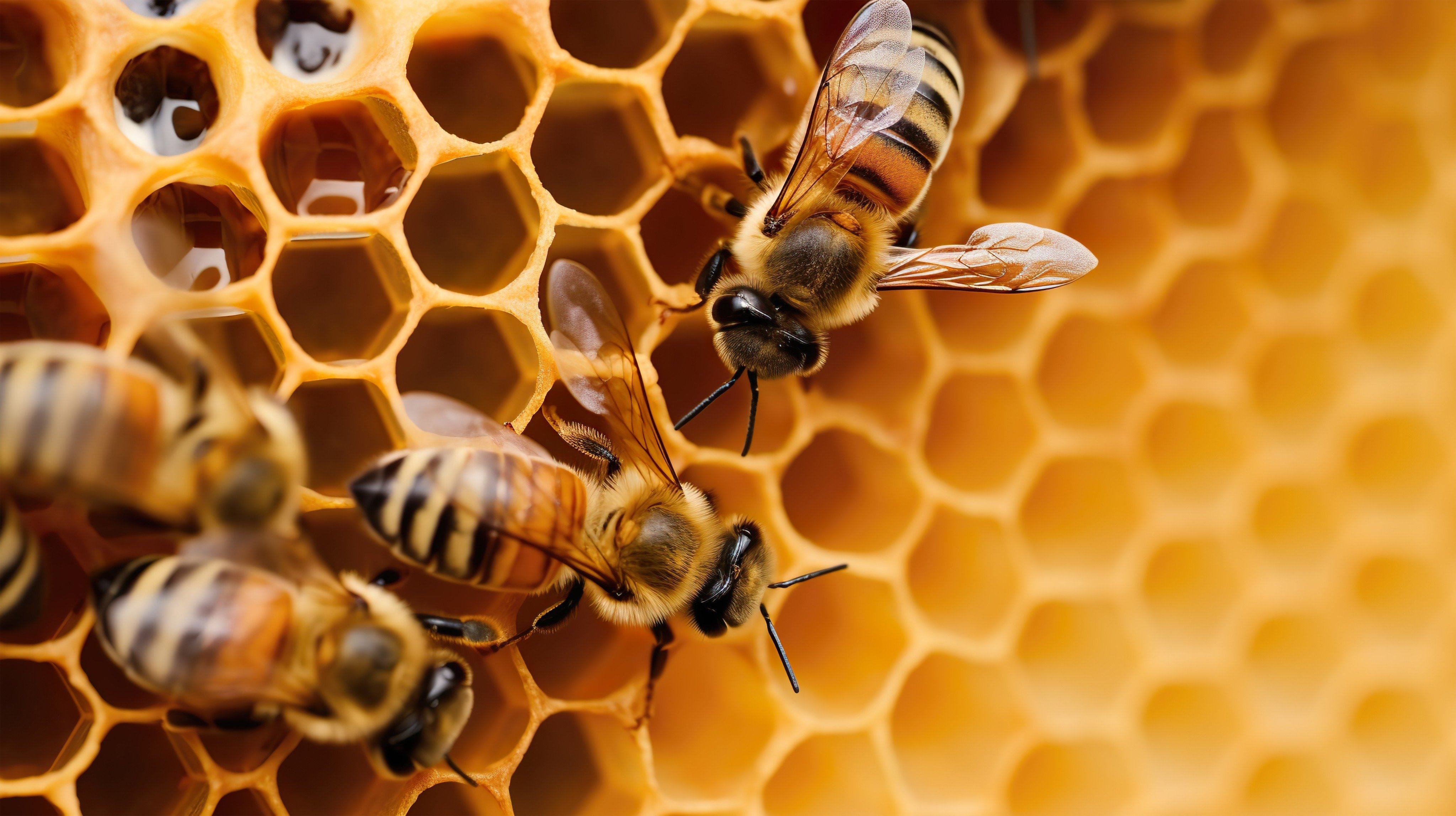 Bees working on honeycombs. A Thai honey collector has posted viral videos of his daring tree-climbing missions to reach bee hives in Chiang Mai. Photo: Shutterstock