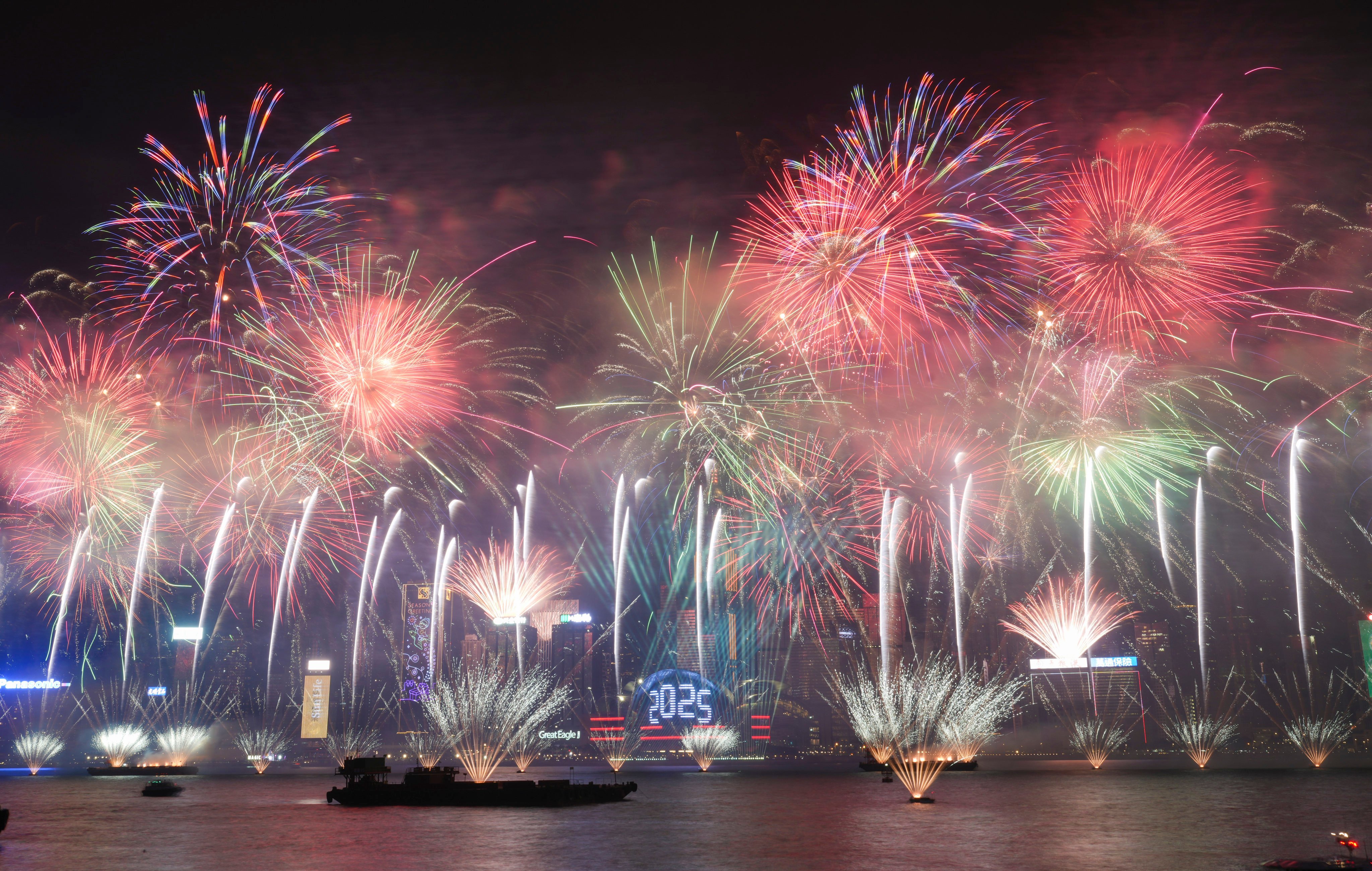 Hong Kong’s countdown celebration had the theme of “The Symphony of Happiness”. Photo: Sam Tsang