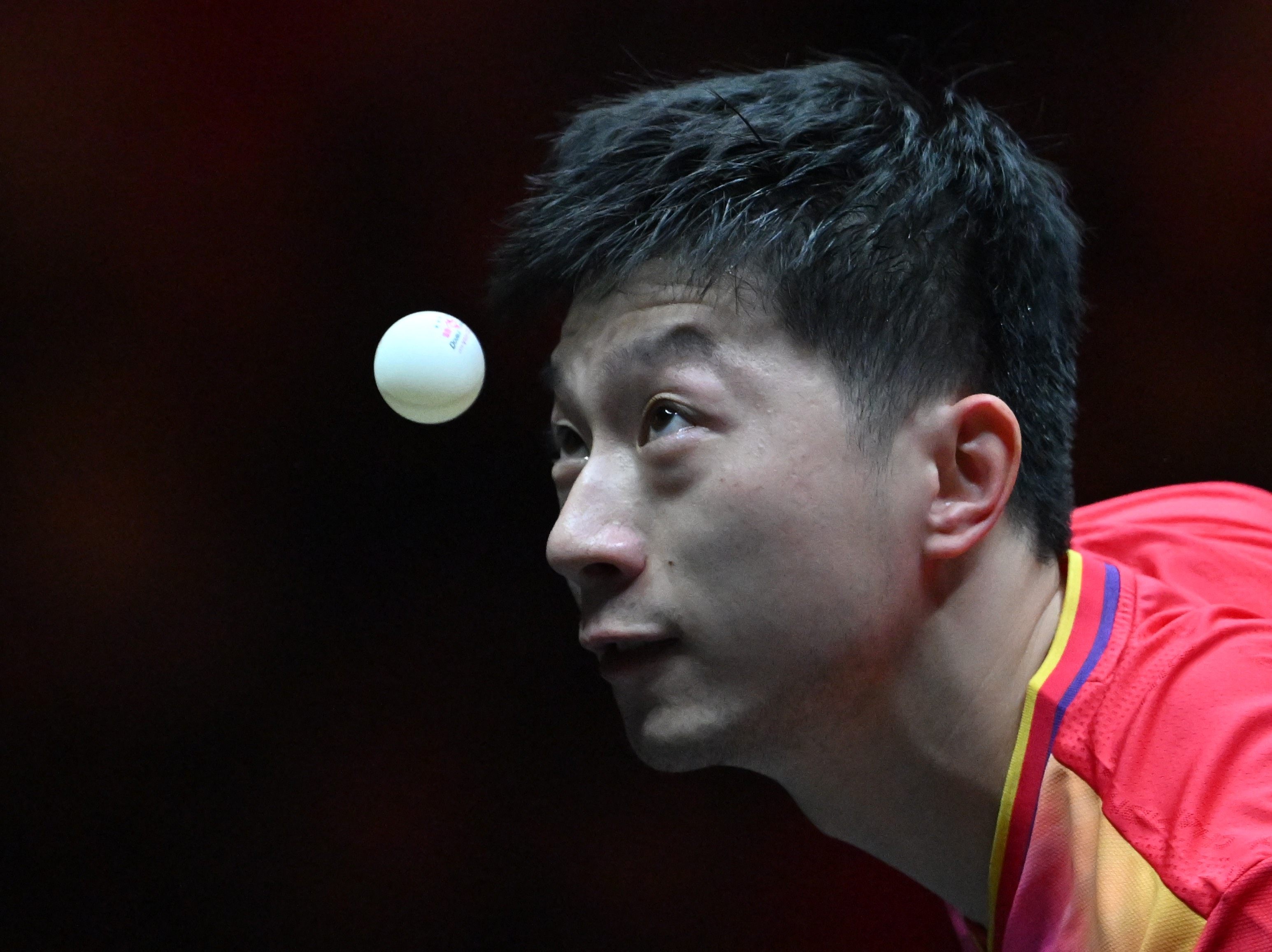 Ma Long plays in the China Smash tournament in Beijing last October. Photo: AFP