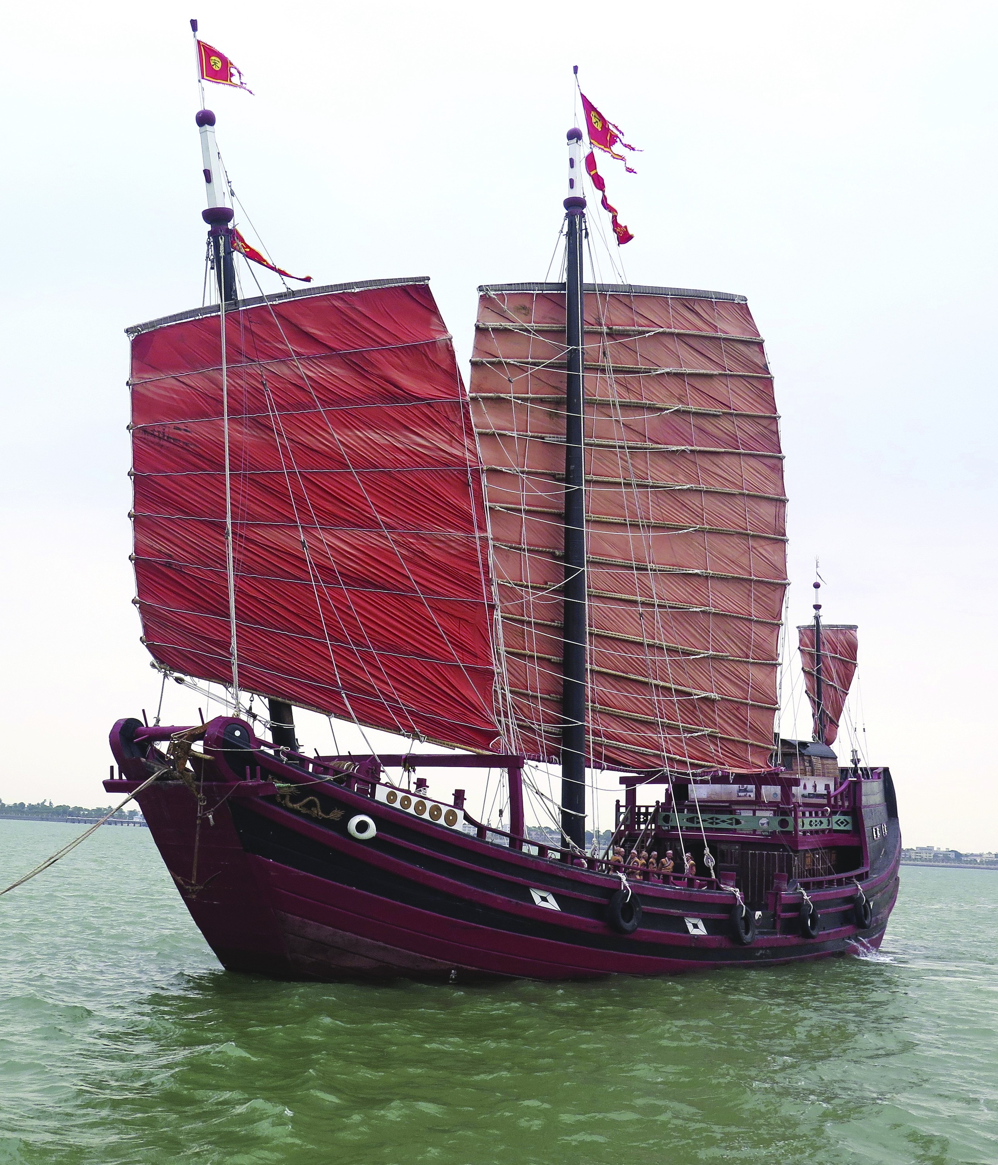 This photo shows a replica of the Nanhai No 1 ship, which is the most complete ancient wreck to have been found so far. Photo: Handout