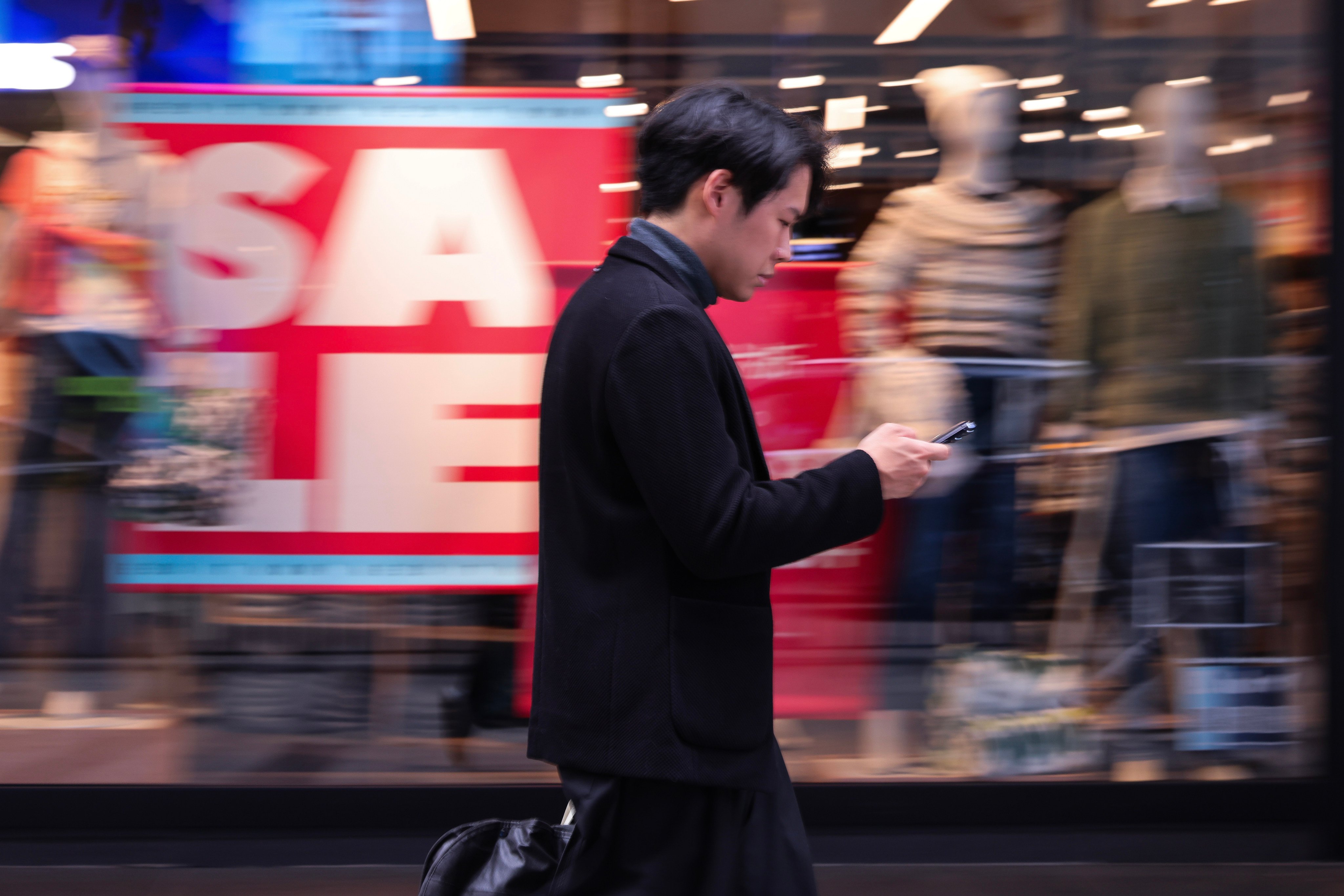 A man passed through Hong Kong’s Central district. Photo: Nora Tam