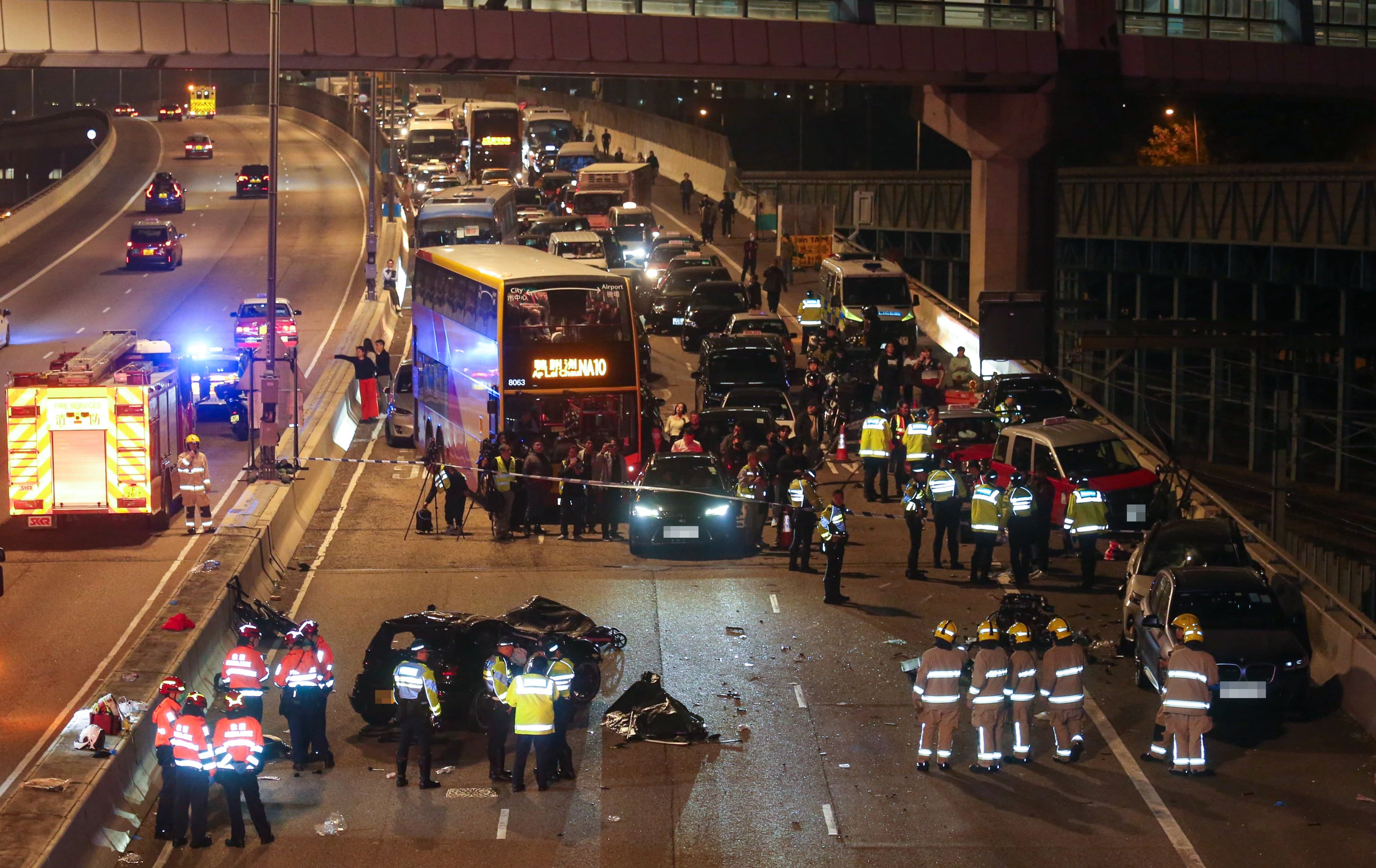 A Hong Kong taxi driver has been arrested after his vehicle collided with another car. Photo: Handout