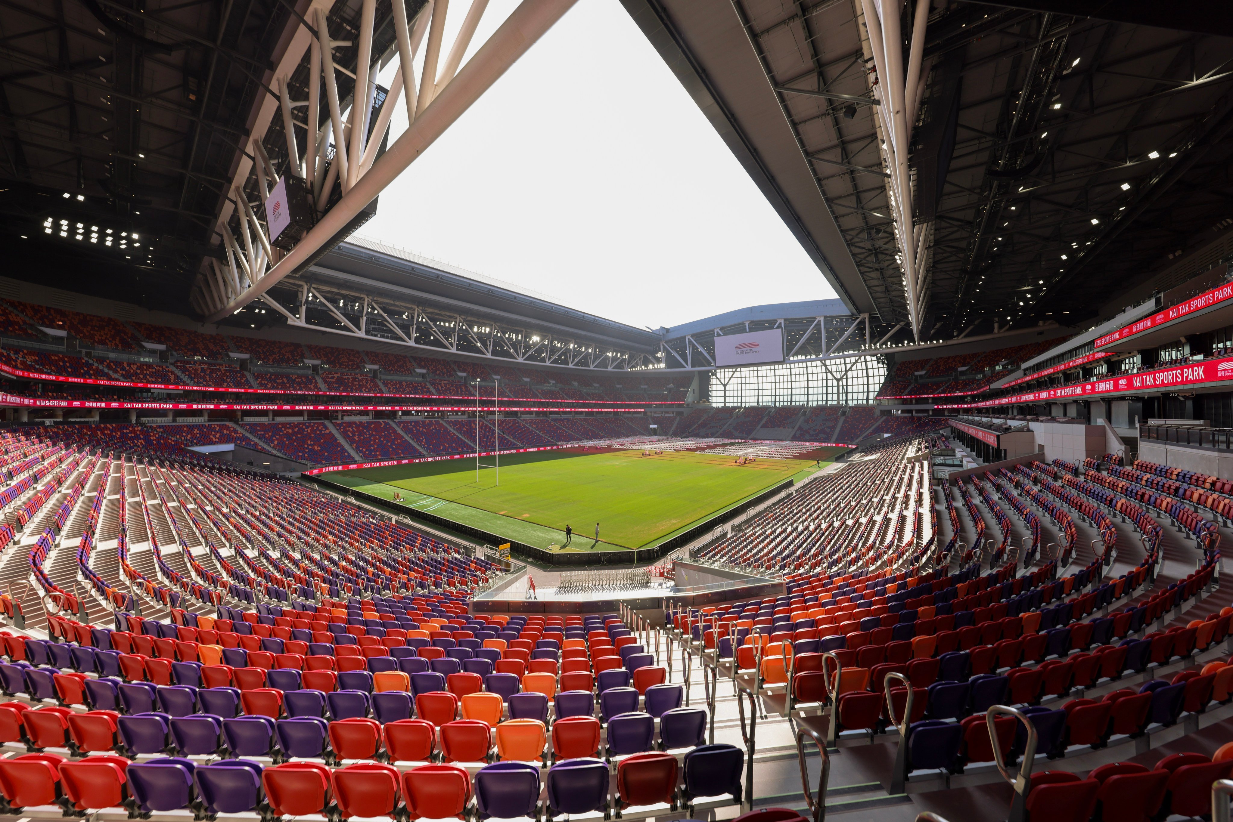 The Kai Tak stadium will hold a rugby test match on Sunday. Photo: Nora Tam