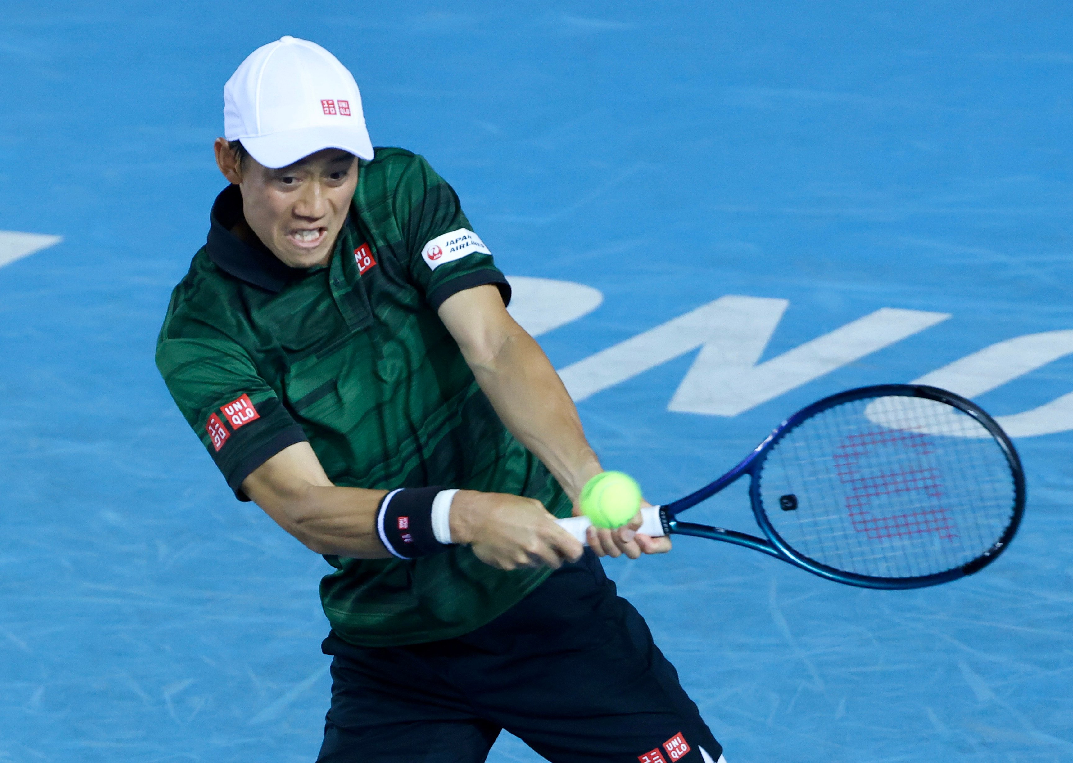 Japan’s Kei Nishikori in action in his quarter-final against Cameron Norrie at the Hong Kong Tennis Open. Photo: Jonathan Wong