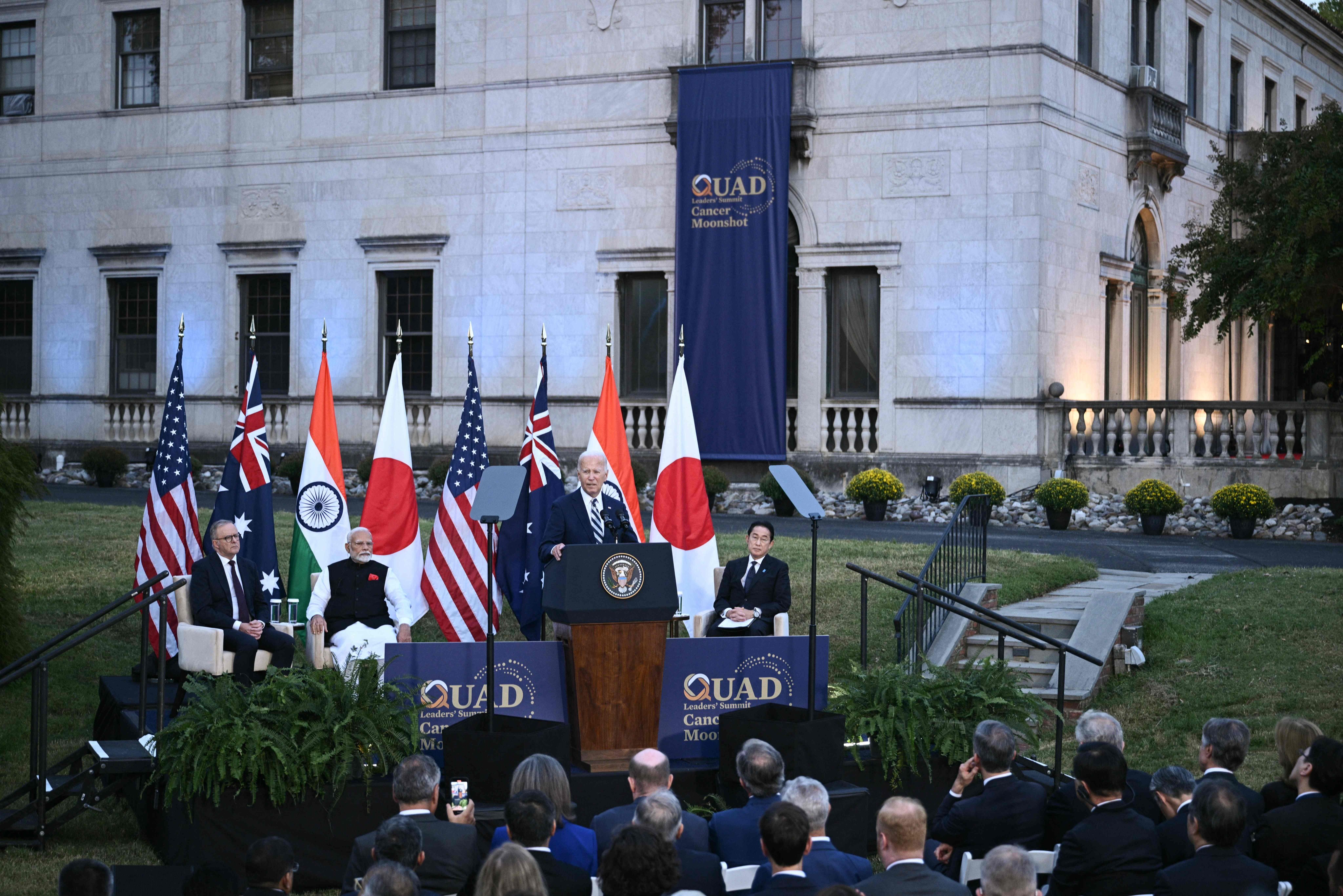 The Quadrilateral Security Dialogue between the US, Australia, Japan and India was elevated during President Joe Biden’s term in the White House to include an annual summit at head-of-state level. Photo: AFP