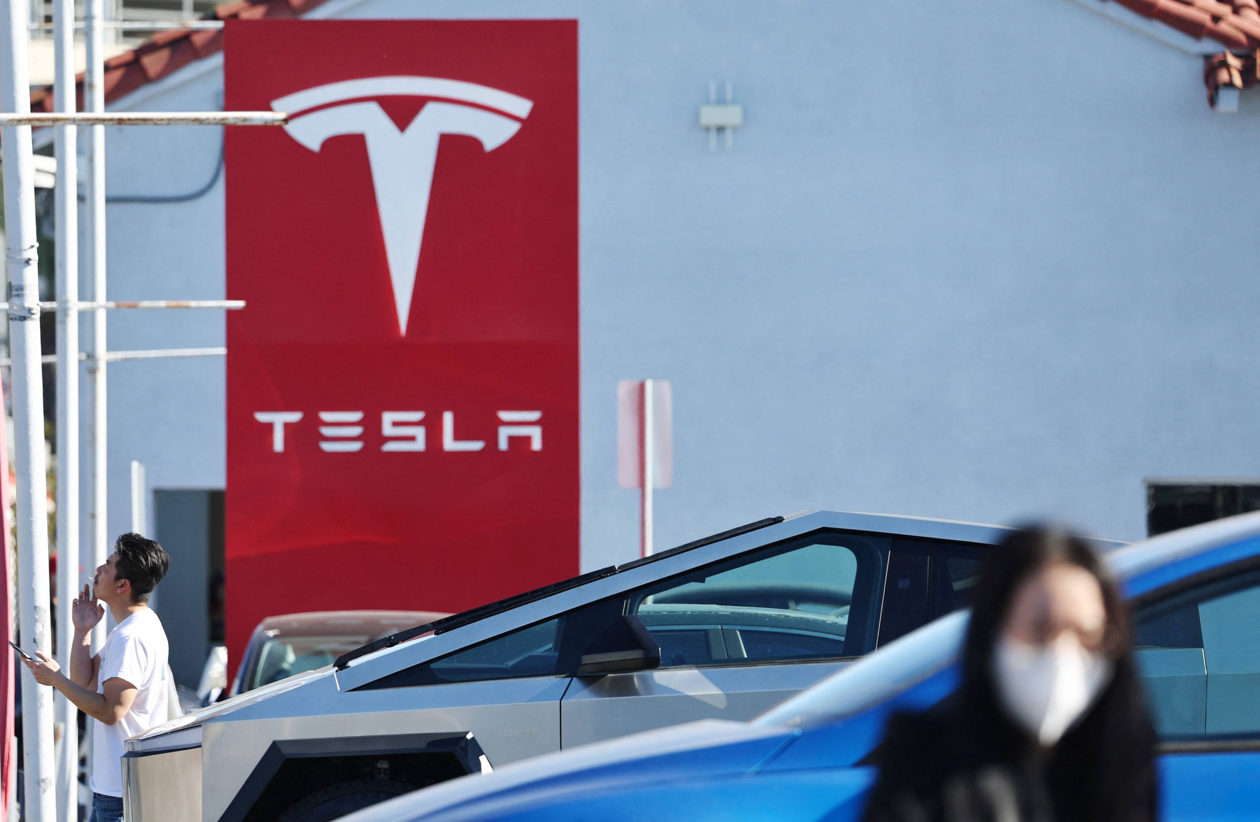 A Tesla dealership in Alhambra, California. Photo: AFP