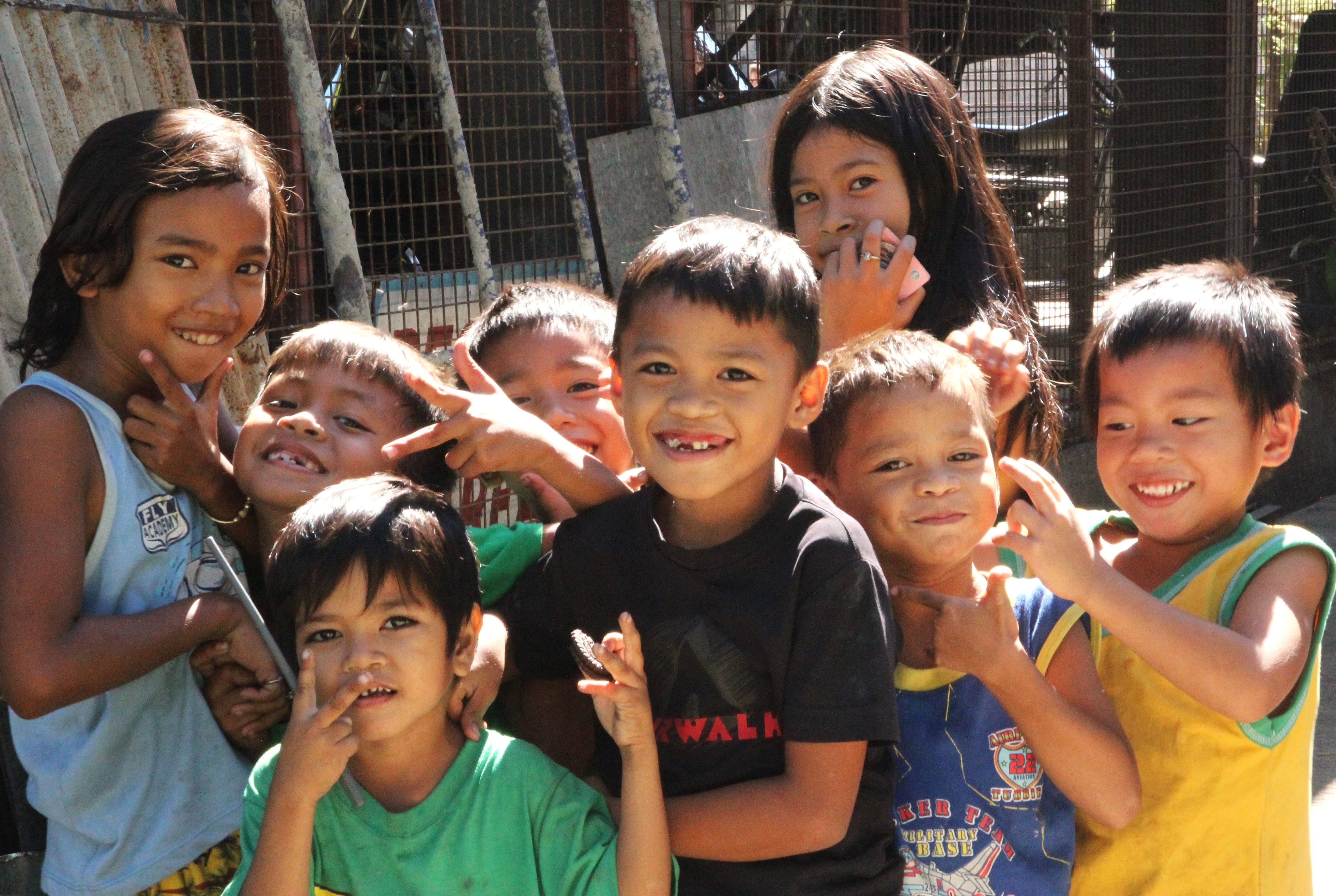 Burdened with violence and despair, few children finish primary school in Hadrian’s Extension, Angeles City. Photo: Huw Watkin