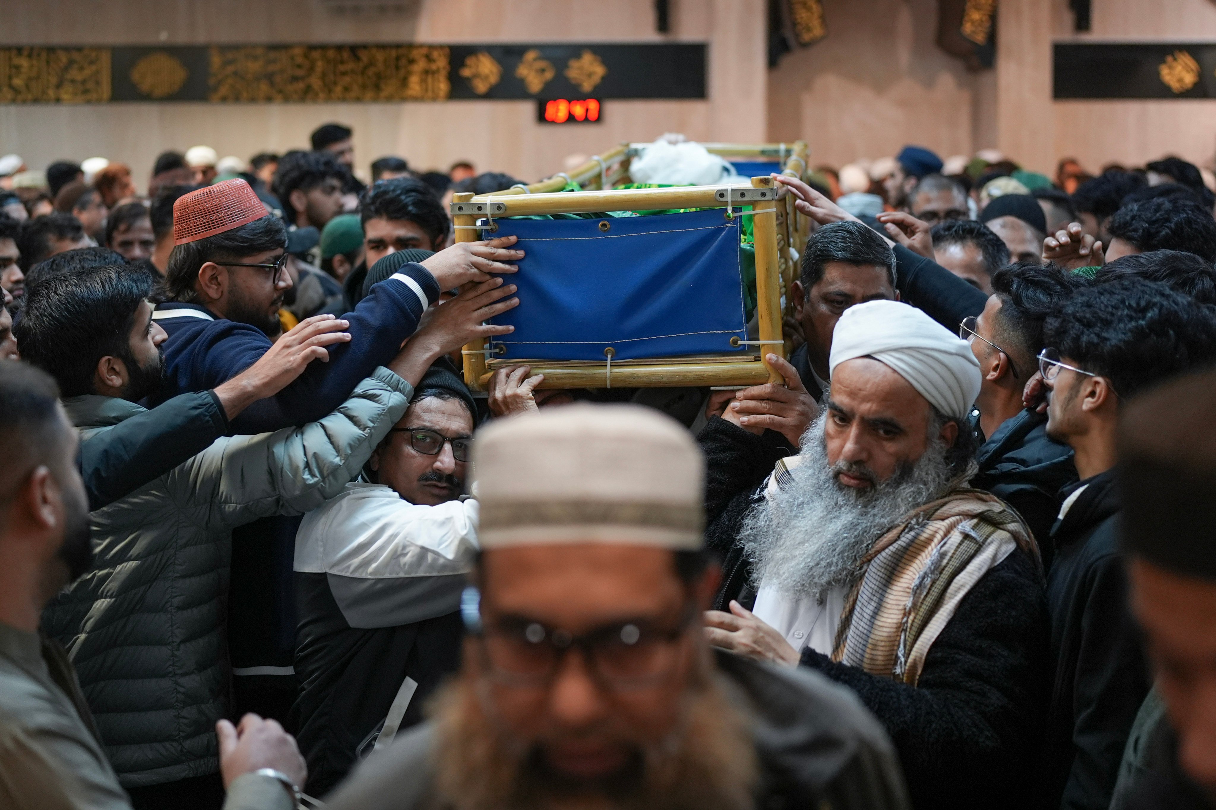 A prayer ceremony is held for car crash victim Mohammad Nadeem Adalat at the Masjid Ammar and Osman Ramju Sadick Islamic Centre in Wan Chai. Photo: Eugene Lee