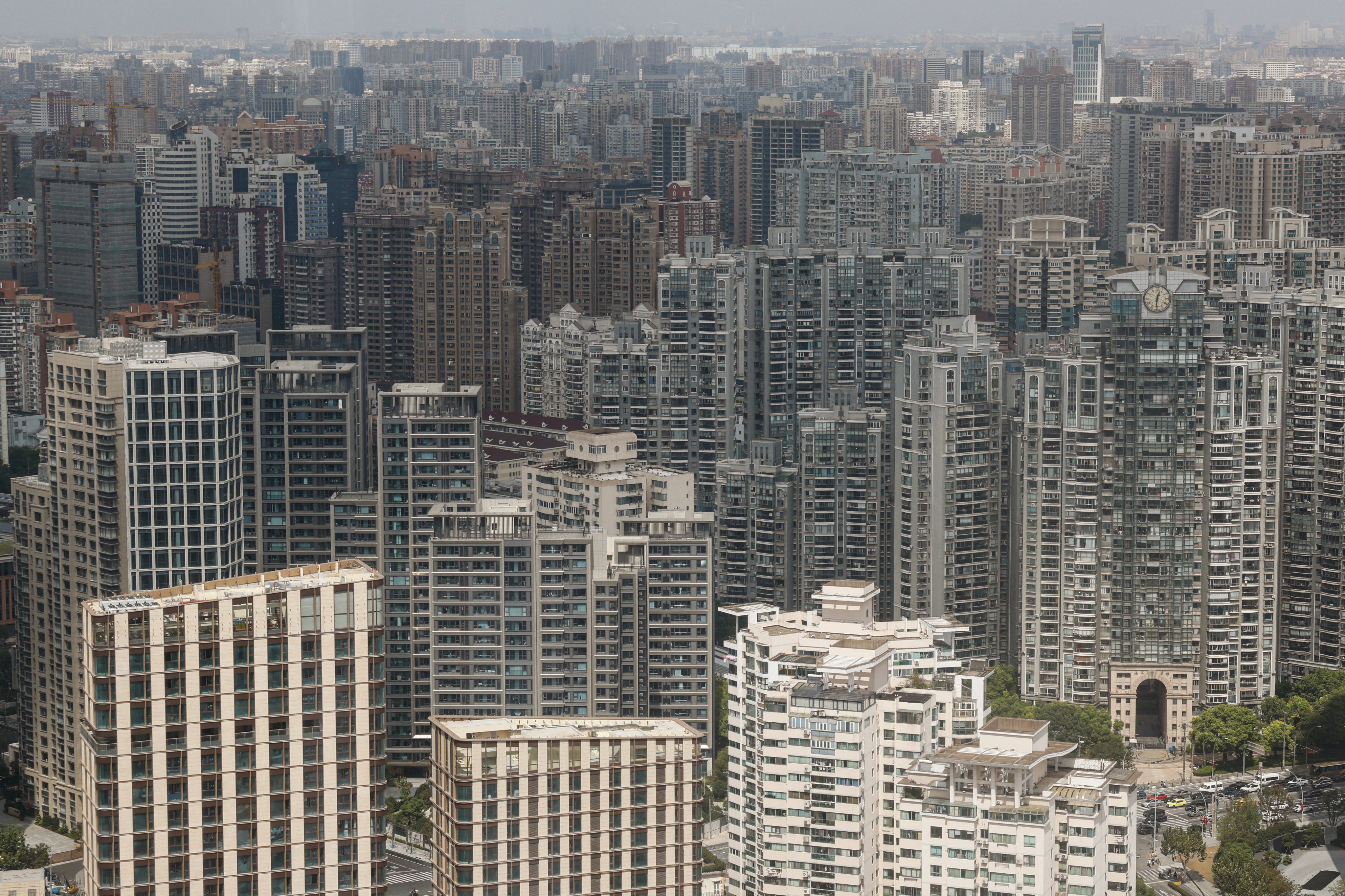 Residential buildings are pictured in Shanghai on September 29, 2024. Photo: Reuters