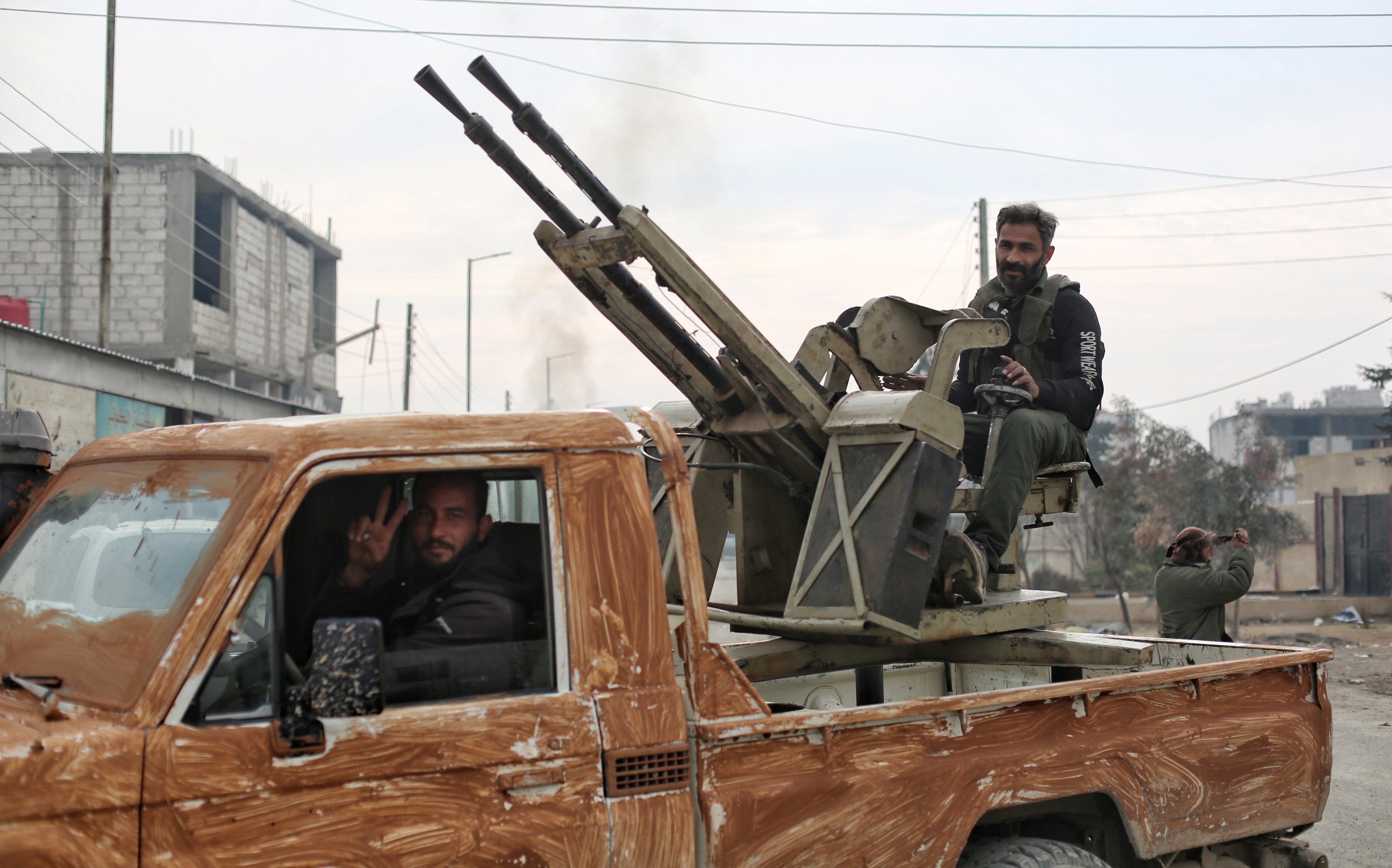 Syrian opposition fighters secure the area near Manbij in northern Syria, on Saturday. Photo: EPA-EFE