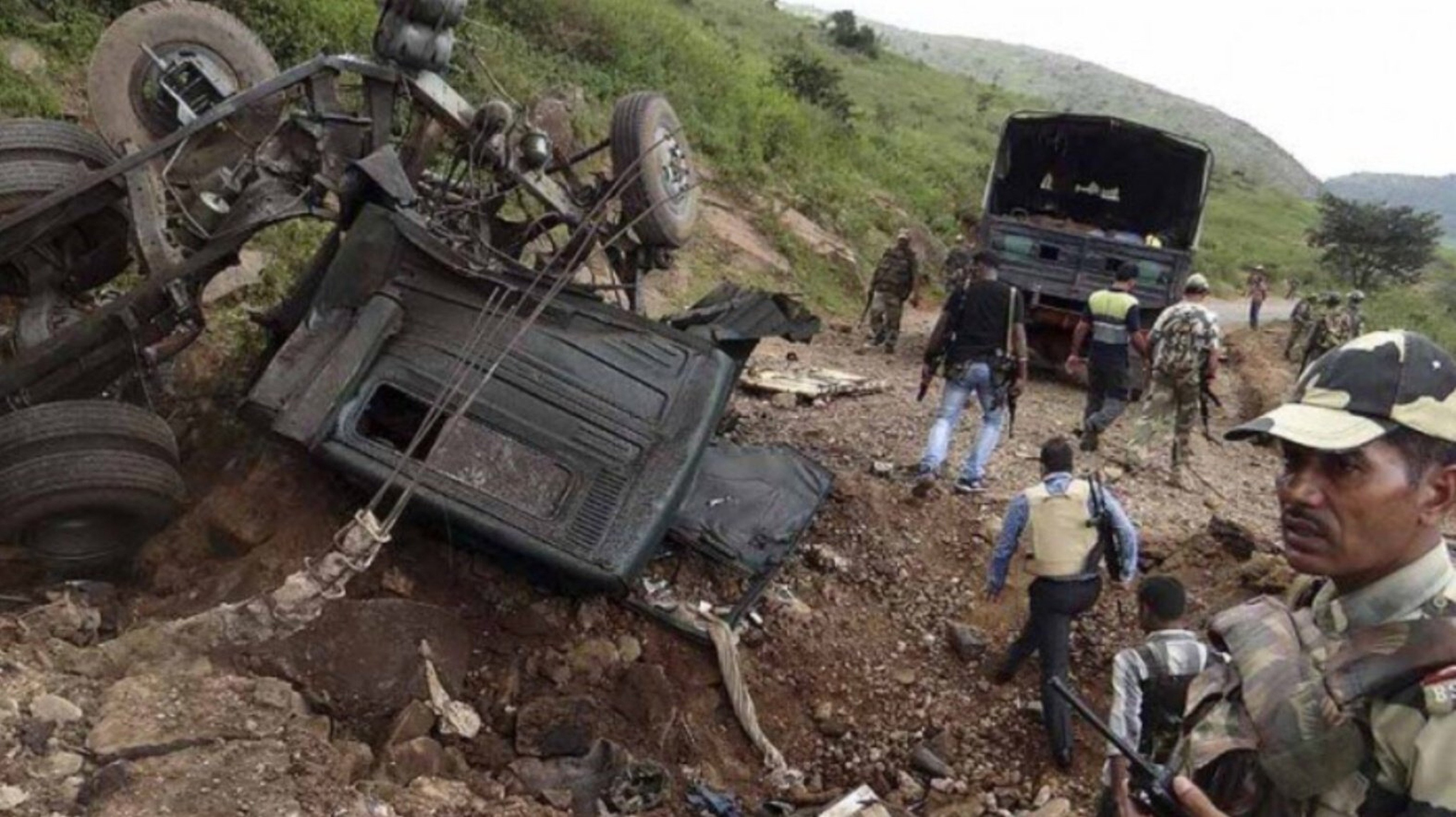 Indian Maoist guerillas killed nine members of the security forces on Monday by detonating a roadside bomb that tossed their vehicle into the air, police said. Photo: SCMP/Handout