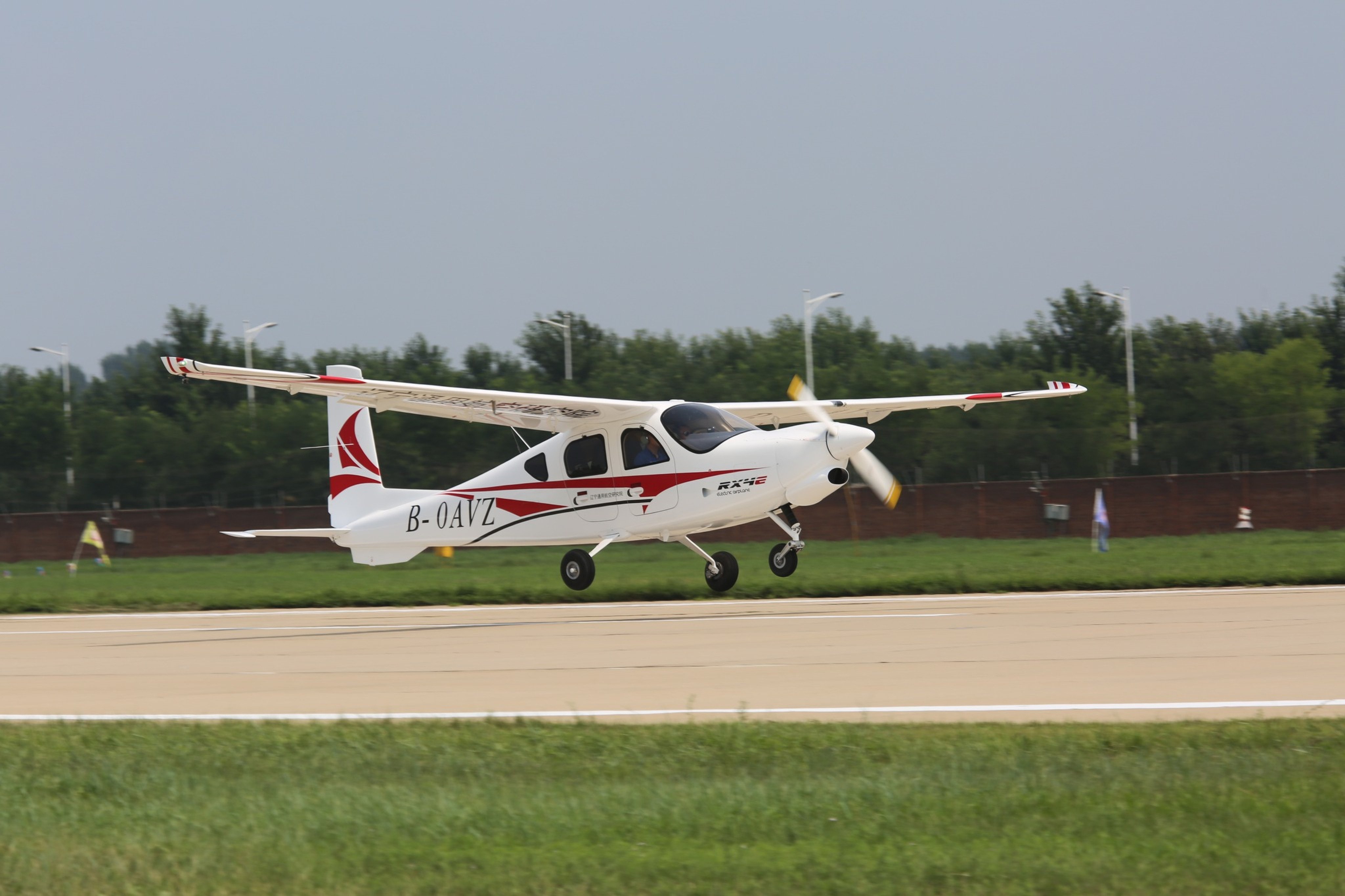 The four-seater electric airplane RX4E before its maiden flight in 2019. Photo: Handout