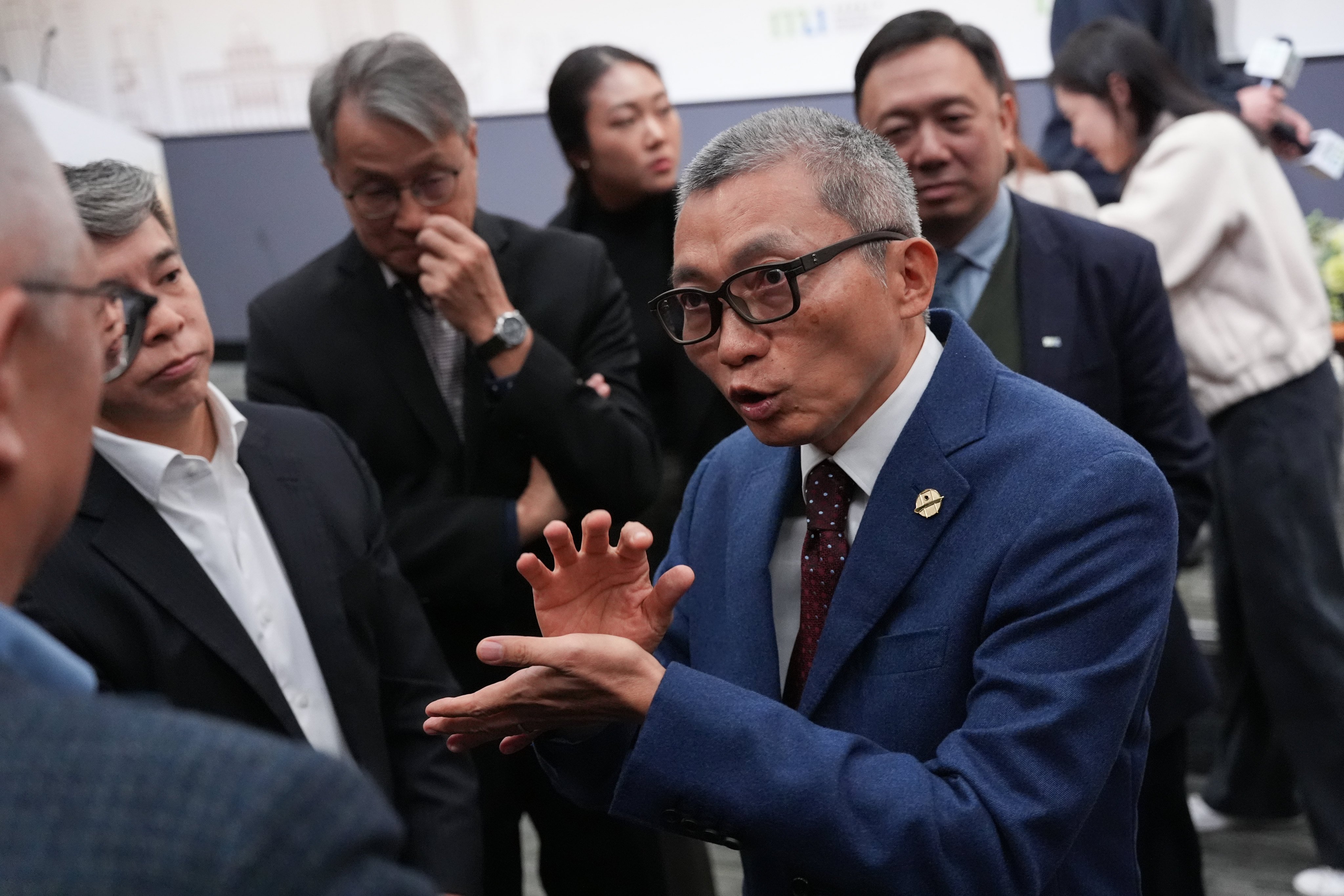 Charles Chen Yidan at a panel on education at the Hong Kong Metropolitan University. Photo: Eugene Lee