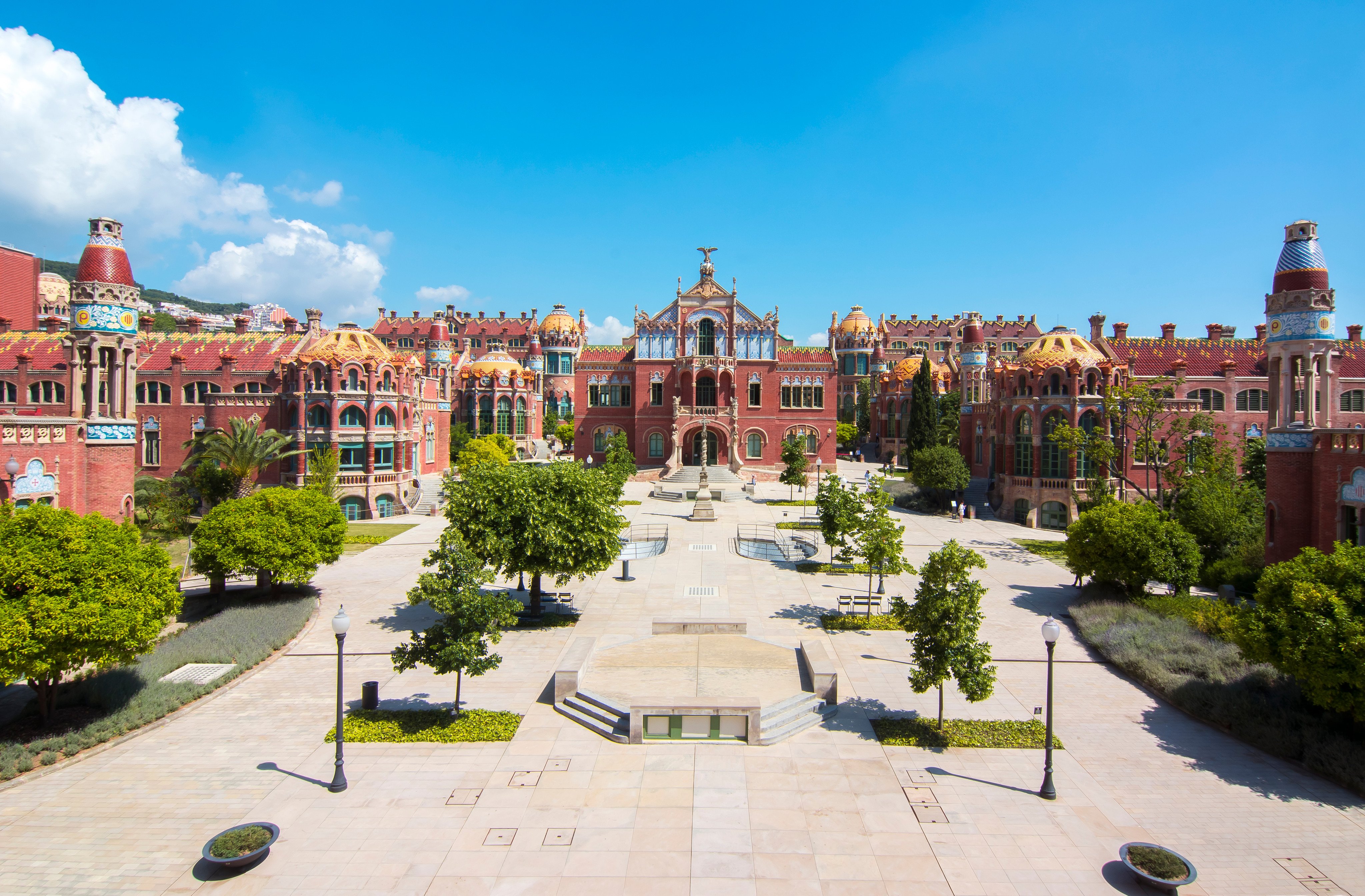 Barcelona’s historic Hospital de la Santa Creu i Sant Pau park complex, built early in the 20th century and in use until 2009, is listed as a World Heritage site./ Photo: Shutterstock