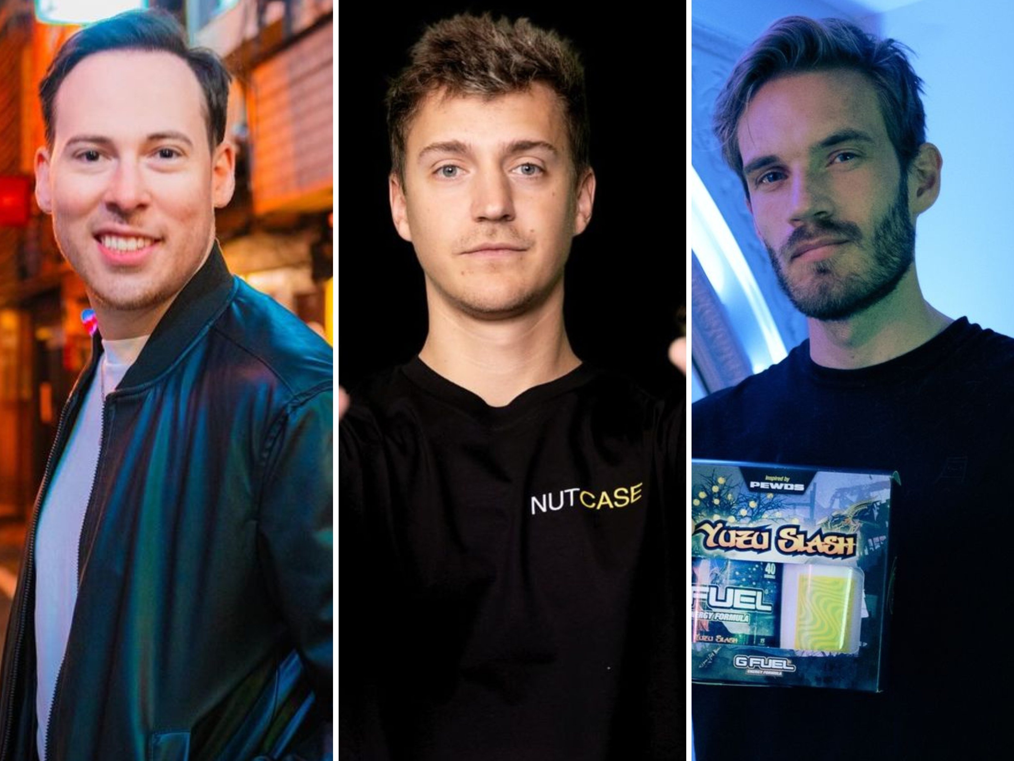 Jaryd Russell Lazar (Summit1g), Tyler Blevins (Ninja) and Felix Kjellberg (PewDiePie) are among the richest Twitch streamers in the world. Photos: @drinknutcase, @pewdiepiwe, @joblessgarrett/Instagram